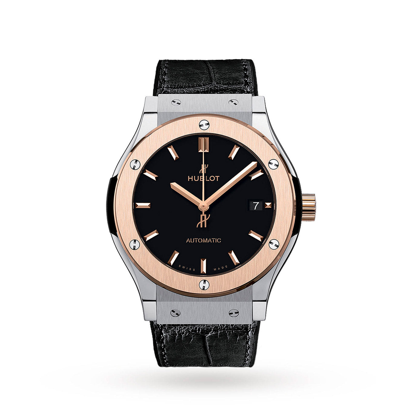 New Hublot Classic Fusion 45 mm Black Ceramic Rose Gold Watch  511.CO.1181.RX