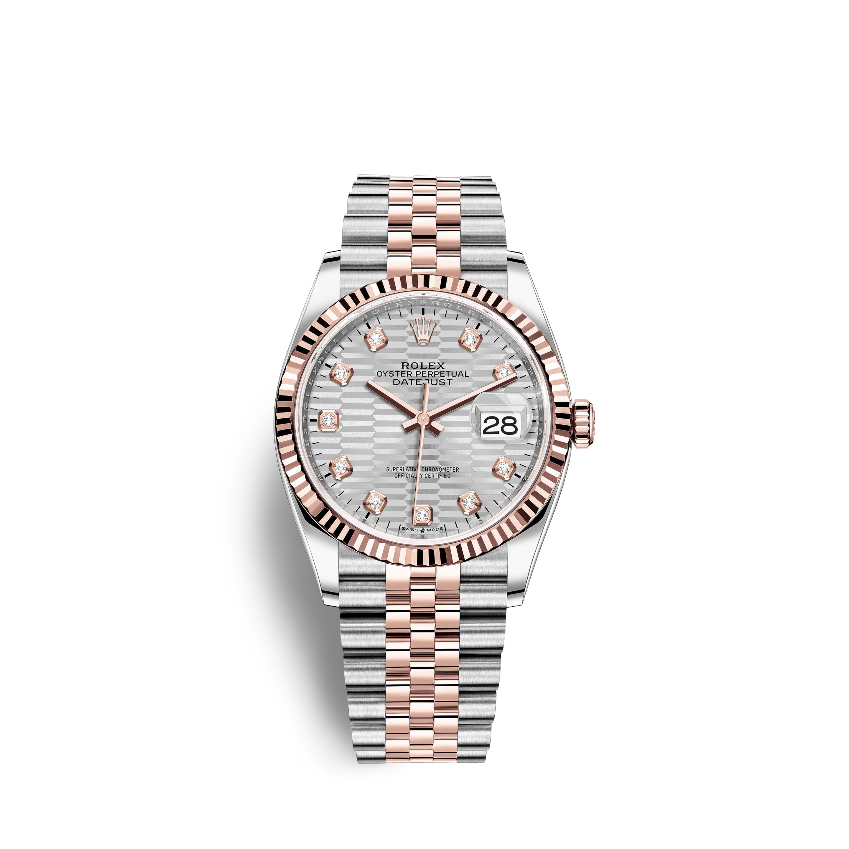 Rolex datejust 36 mother best sale of pearl rose gold