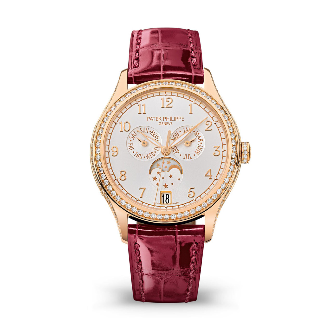 Patek Philippe Complication 18k Rose Gold set with 155 diamonds 1.3 Affordable Swiss Watches Inc