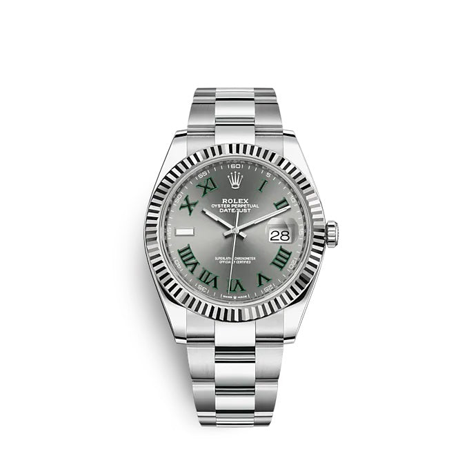 Datejust 41 green top roman