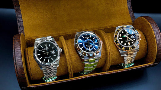 Multiple Rolex Watches in the travel Case