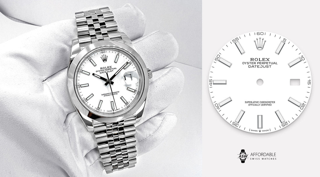 Rolex Datejust White Stick Dial