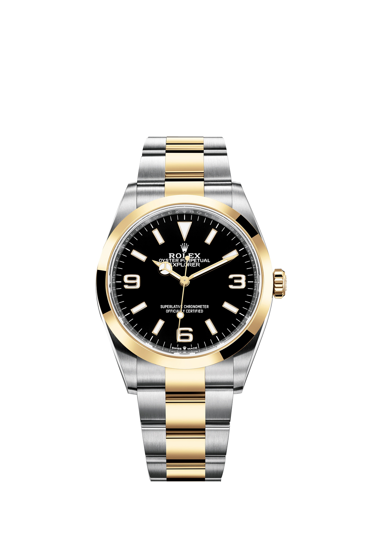 Rolex Explorer, 18k Yellow Gold and Stainless steel, 36mm, Ref# 124273-0001, 2024
