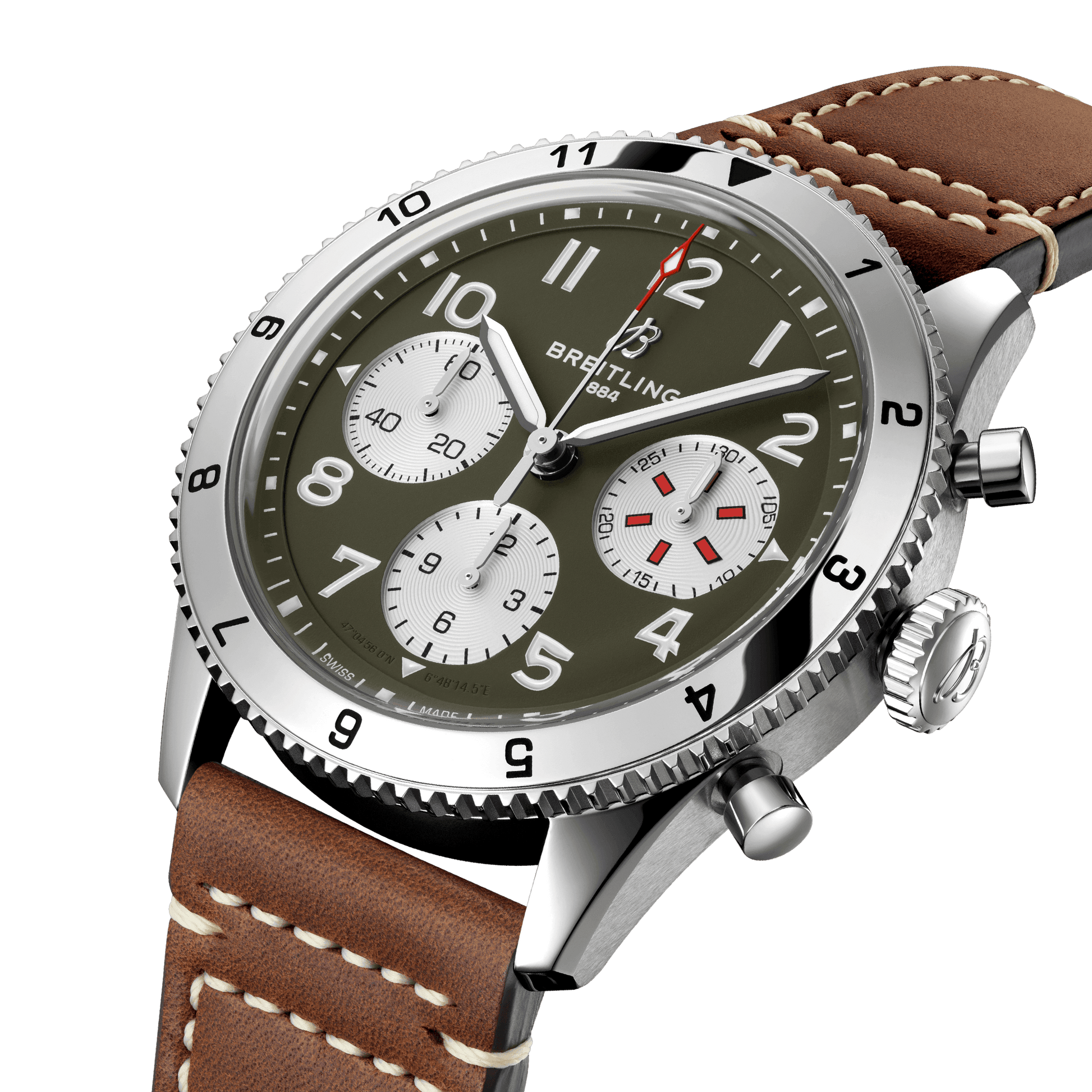 Breitling Classic AVI Chronograph 42 Curtiss Warhawk, Stainless Steel, Ref# A233802A1L1X1, Unworn 2024, Dial