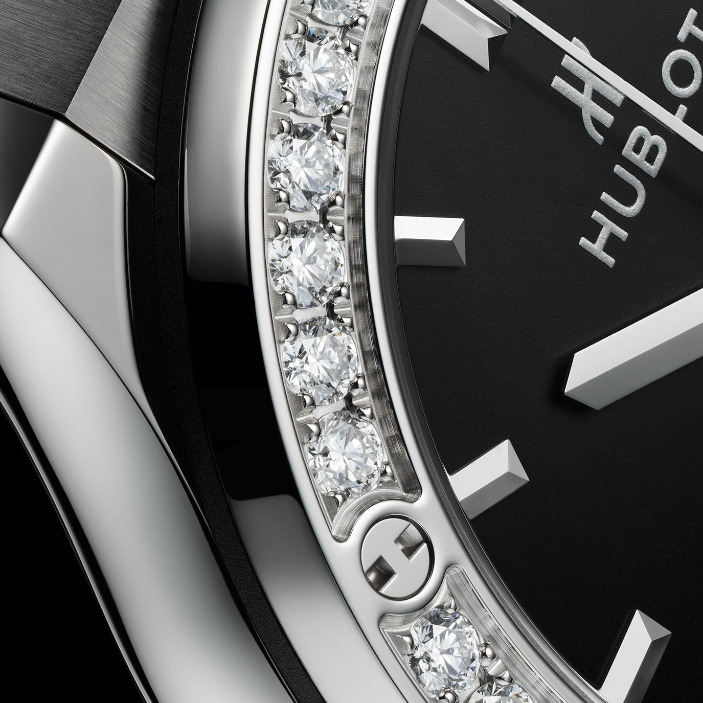 Hublot Classic Fusion Titanium Diamonds 38, 565.NX.1470.RX.1204, box and papers