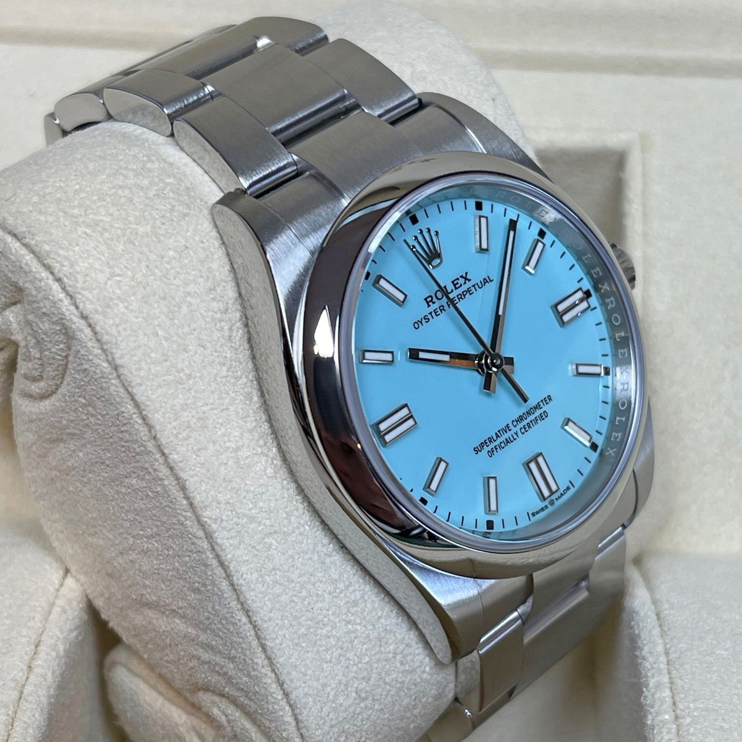 Rolex Oyster Perpetual 36, Turquoise blue dial, 36mm, Oystersteel Ref# 126000-0006