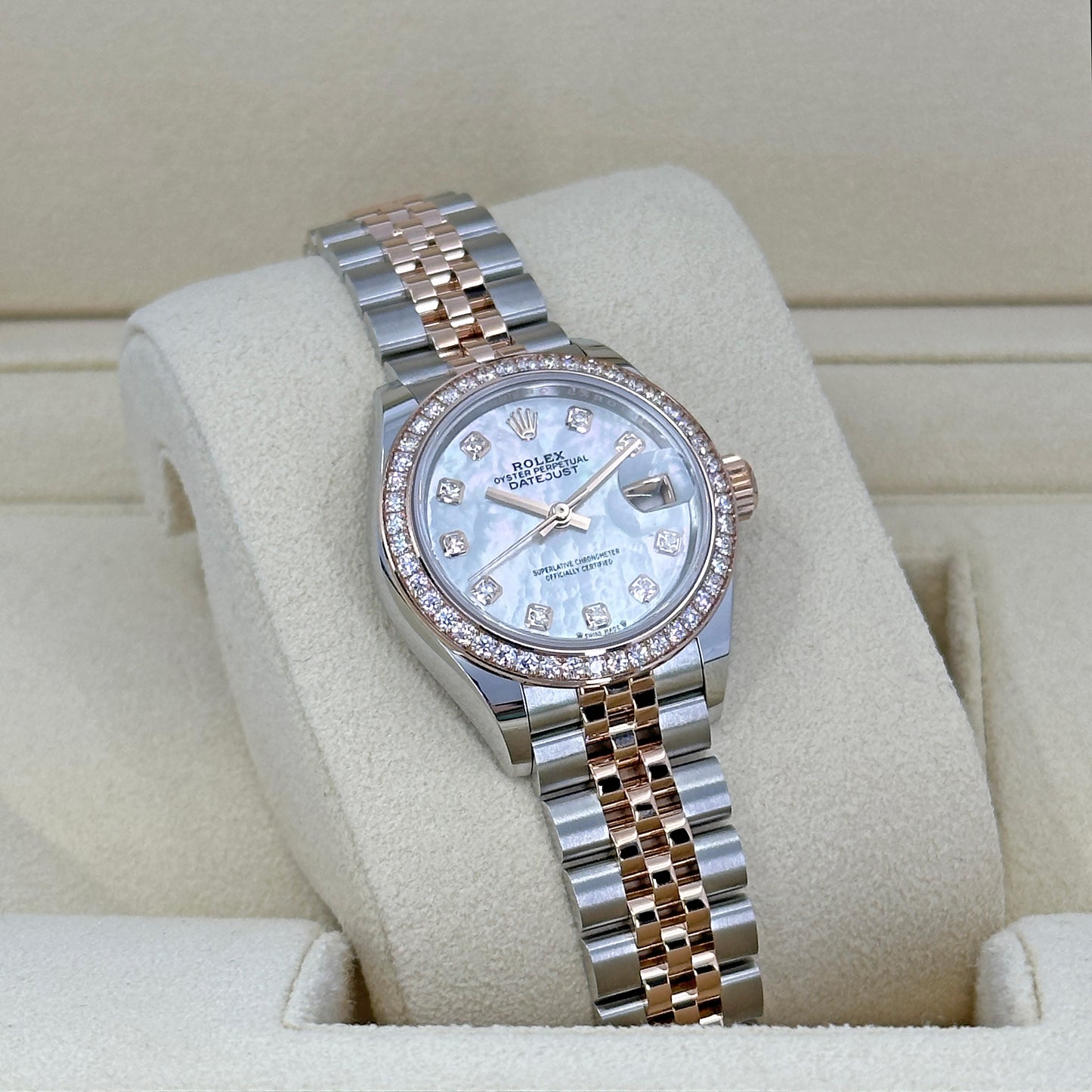 Rolex Lady-Datejust 28, Oystersteel and 18k Everose Gold, Ref# 279381RBR-0013