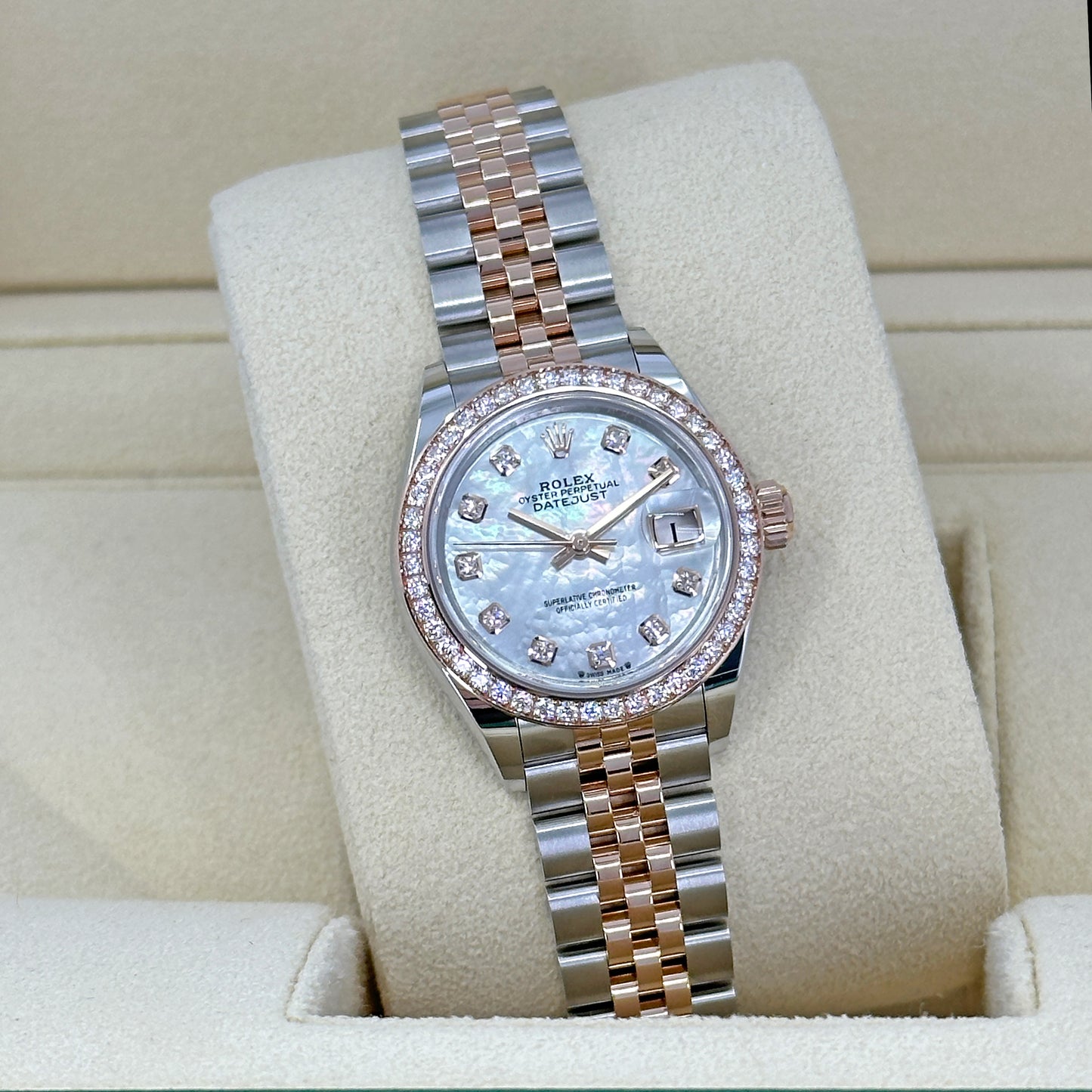 Rolex Lady-Datejust 28, Oystersteel and 18k Everose Gold, Ref# 279381RBR-0013