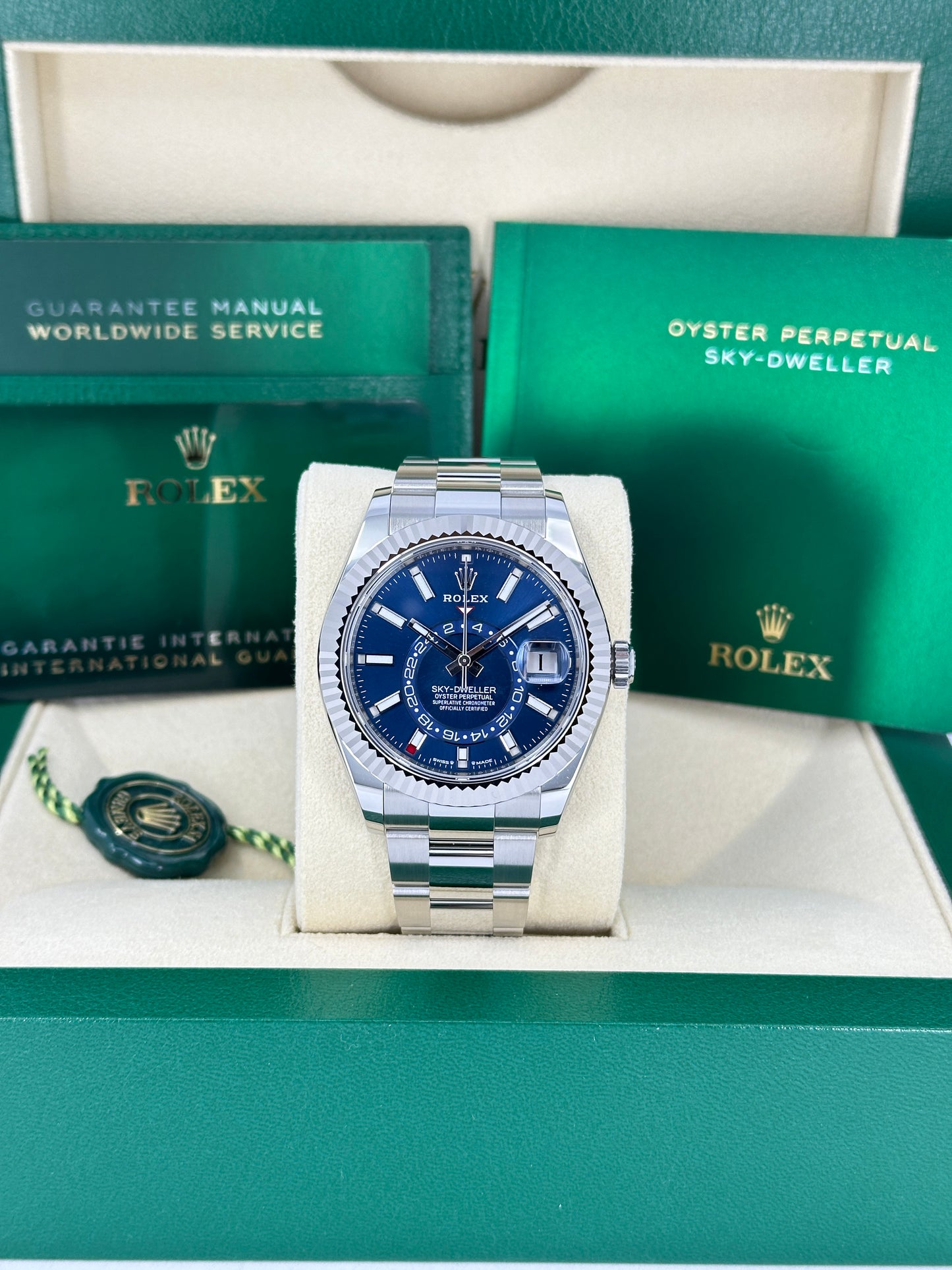 Rolex Sky-Dweller, 42mm, Oystersteel and 18k White Gold, Blue, Oyster, Ref# 336934-0005