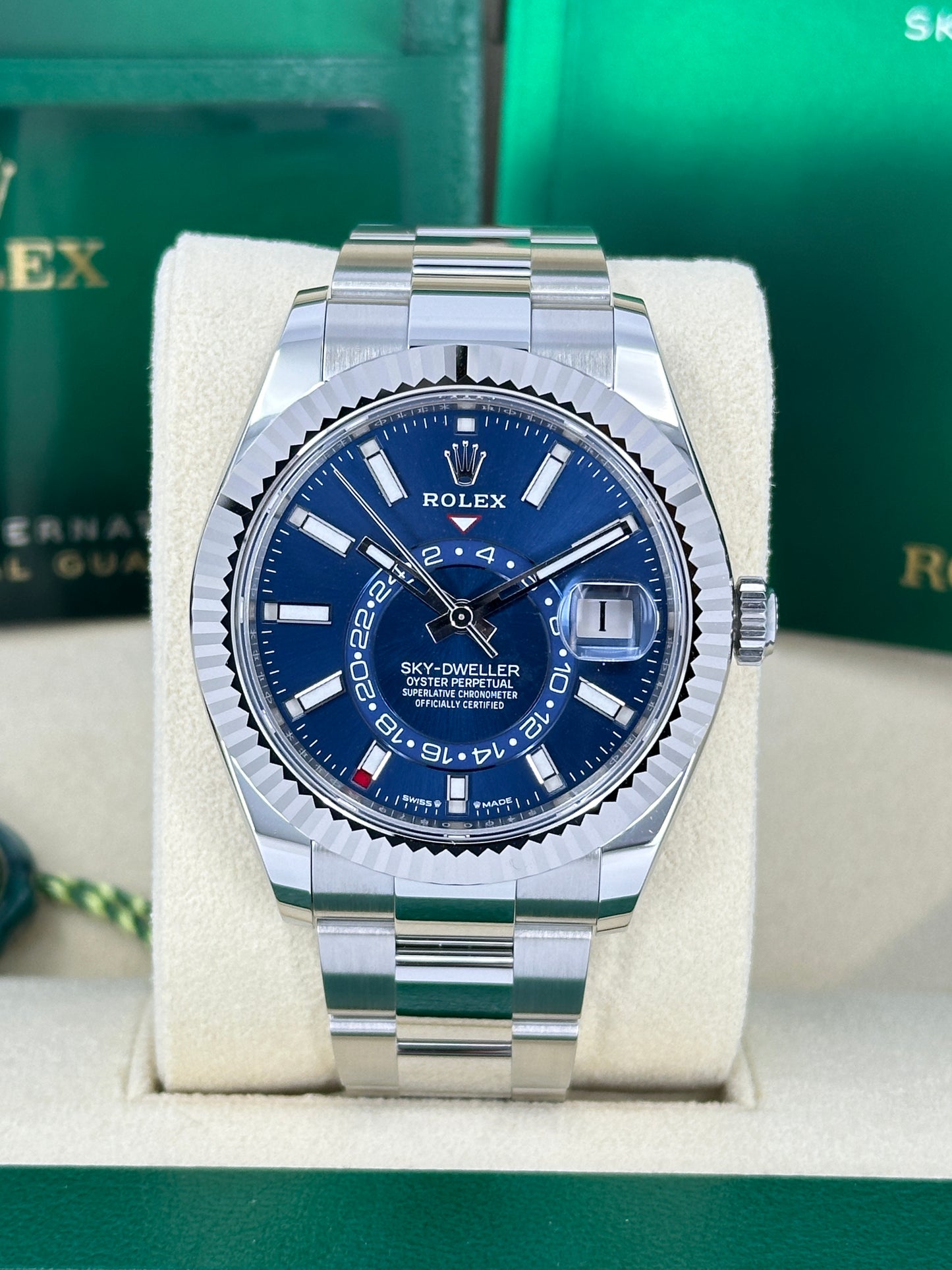 Rolex Sky-Dweller, 42mm, Oystersteel and 18k White Gold, Blue, Oyster, Ref# 336934-0005