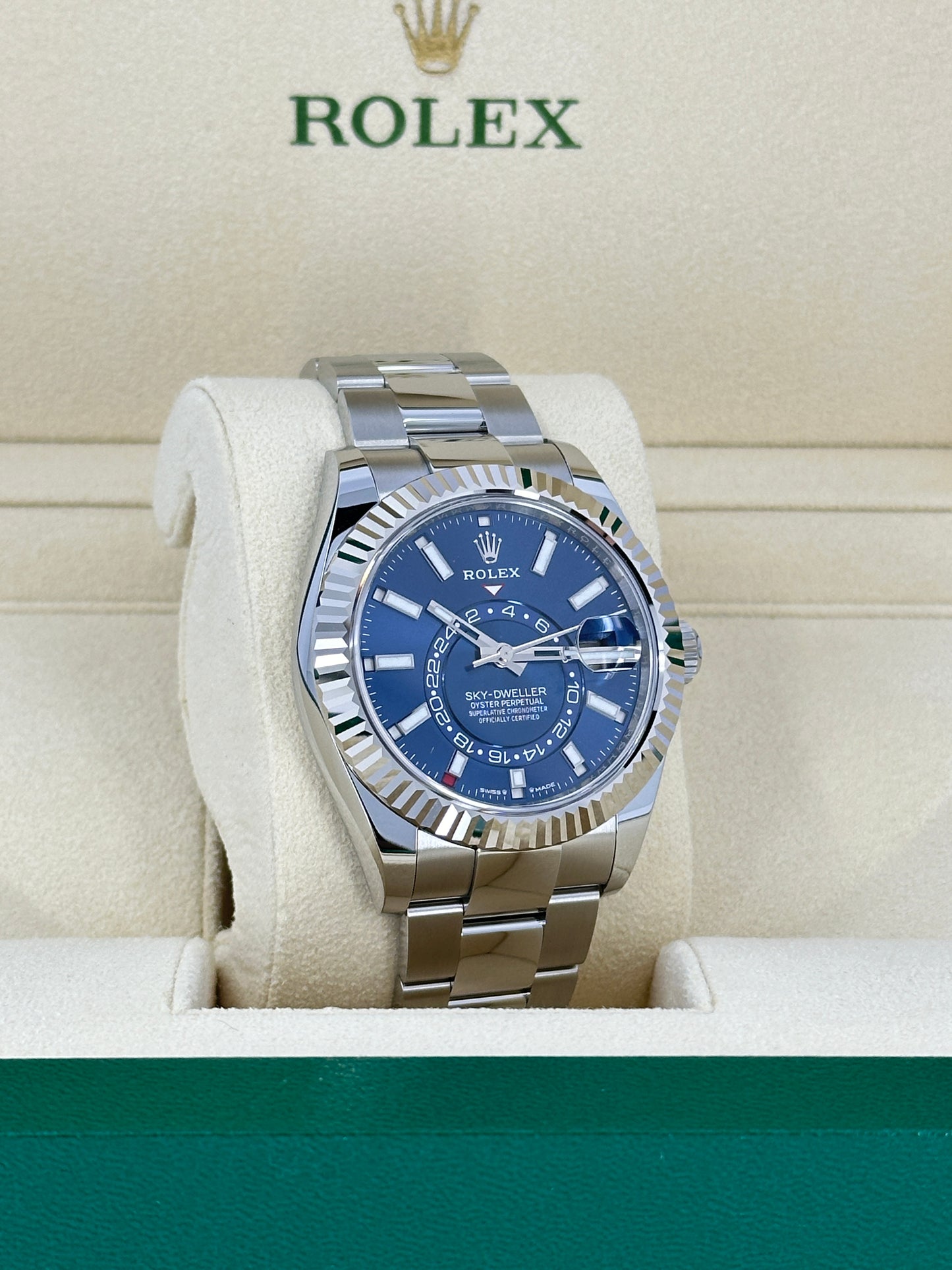 Rolex Sky-Dweller, 42mm, Oystersteel and 18k White Gold, Blue, Oyster, Ref# 336934-0005