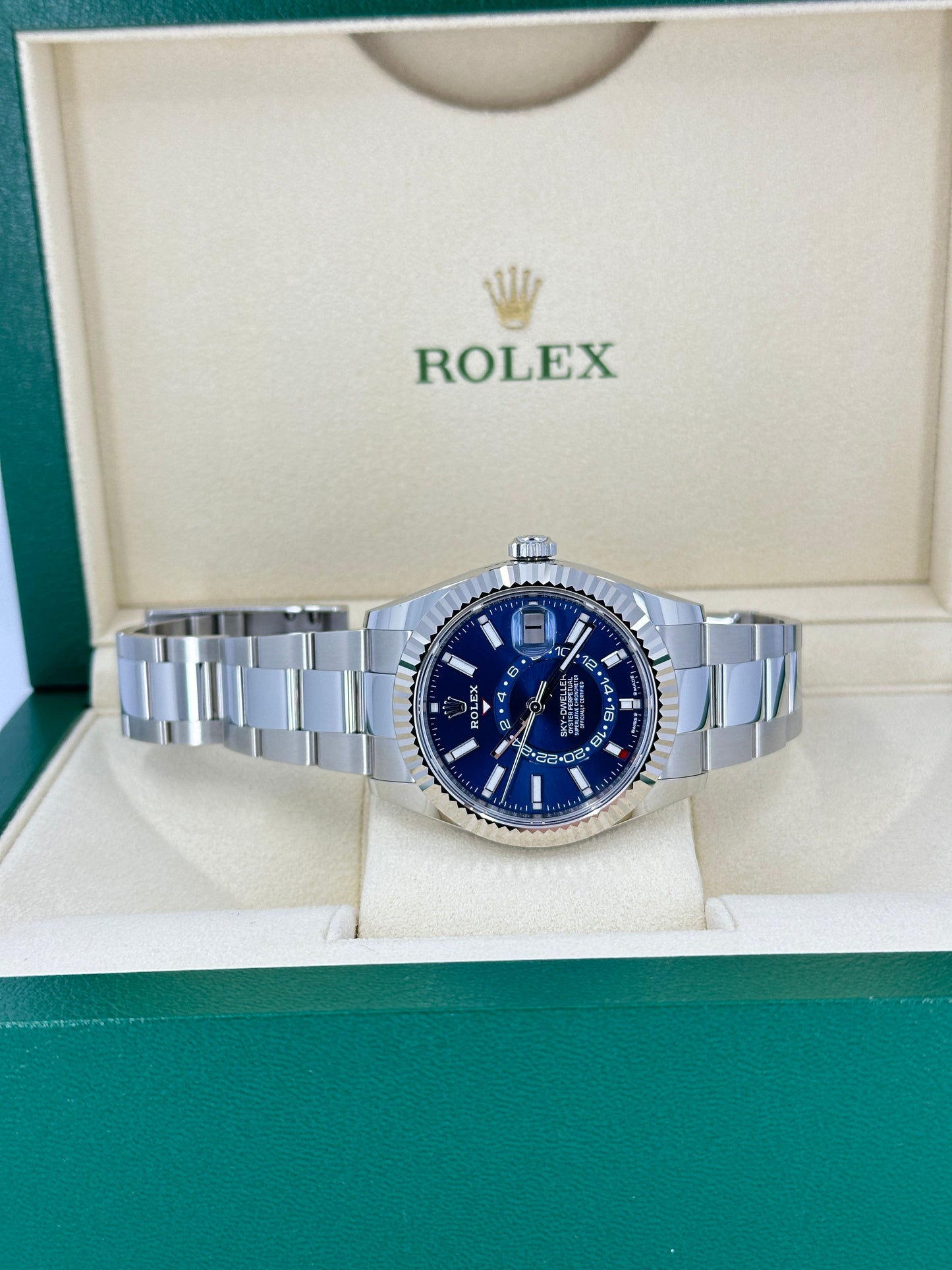 Rolex Sky-Dweller, 42mm, Oystersteel and 18k White Gold, Blue, Oyster, Ref# 336934-0005