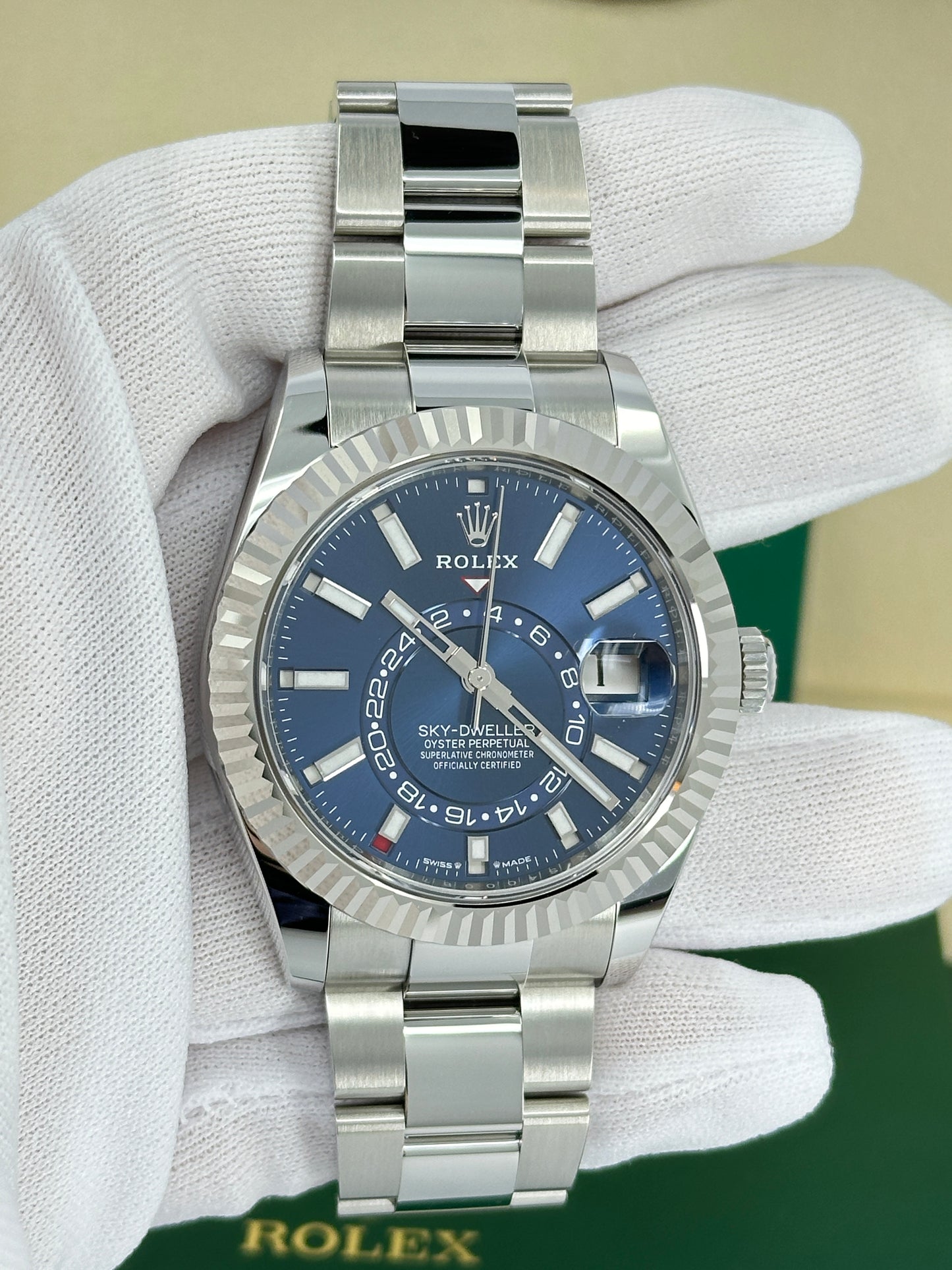 Rolex Sky-Dweller, 42mm, Oystersteel and 18k White Gold, Blue, Oyster, Ref# 336934-0005