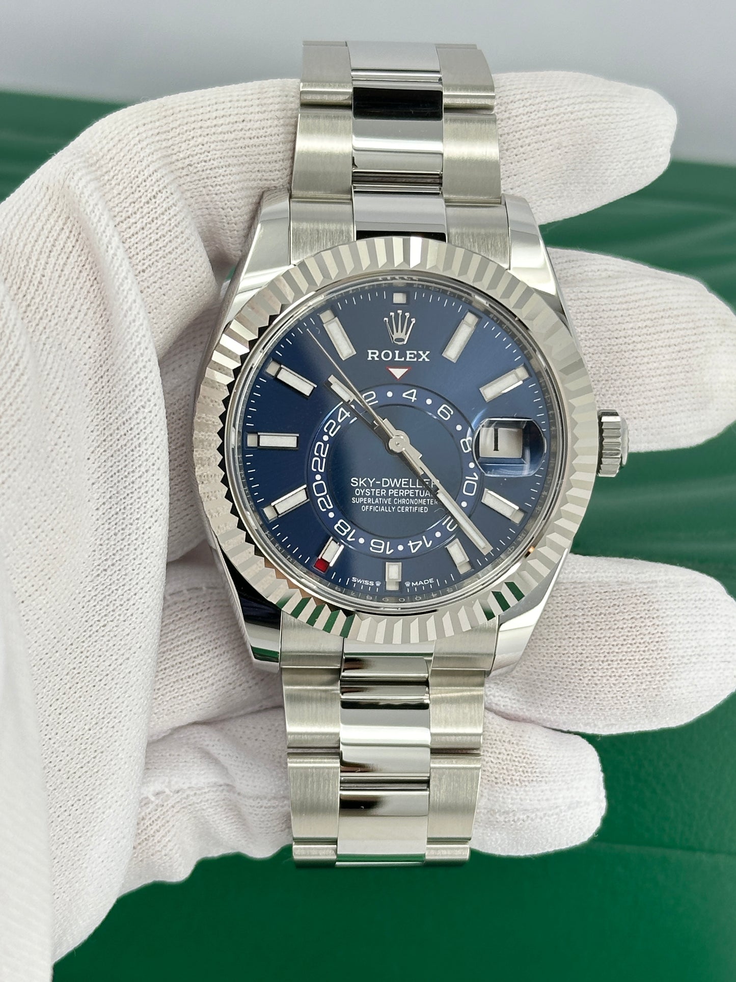 Rolex Sky-Dweller, 42mm, Oystersteel and 18k White Gold, Blue, Oyster, Ref# 336934-0005