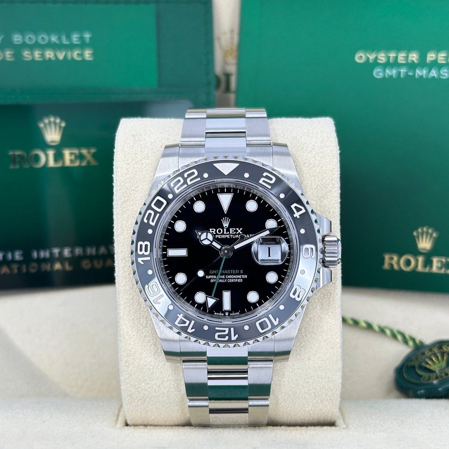 Unworn Rolex GMT-Master II,  Bruce Wayne, Black, Oyster, Ref# 126710grnr-0004