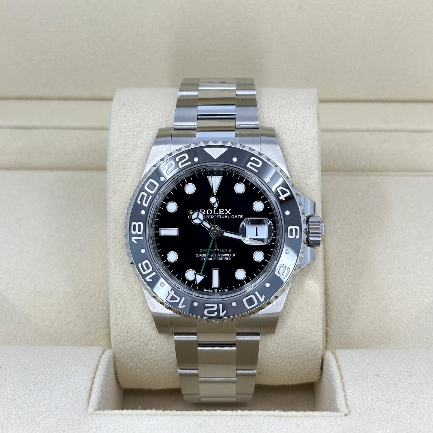 Unworn Rolex GMT-Master II,  Bruce Wayne, Black, Oyster, Ref# 126710grnr-0004