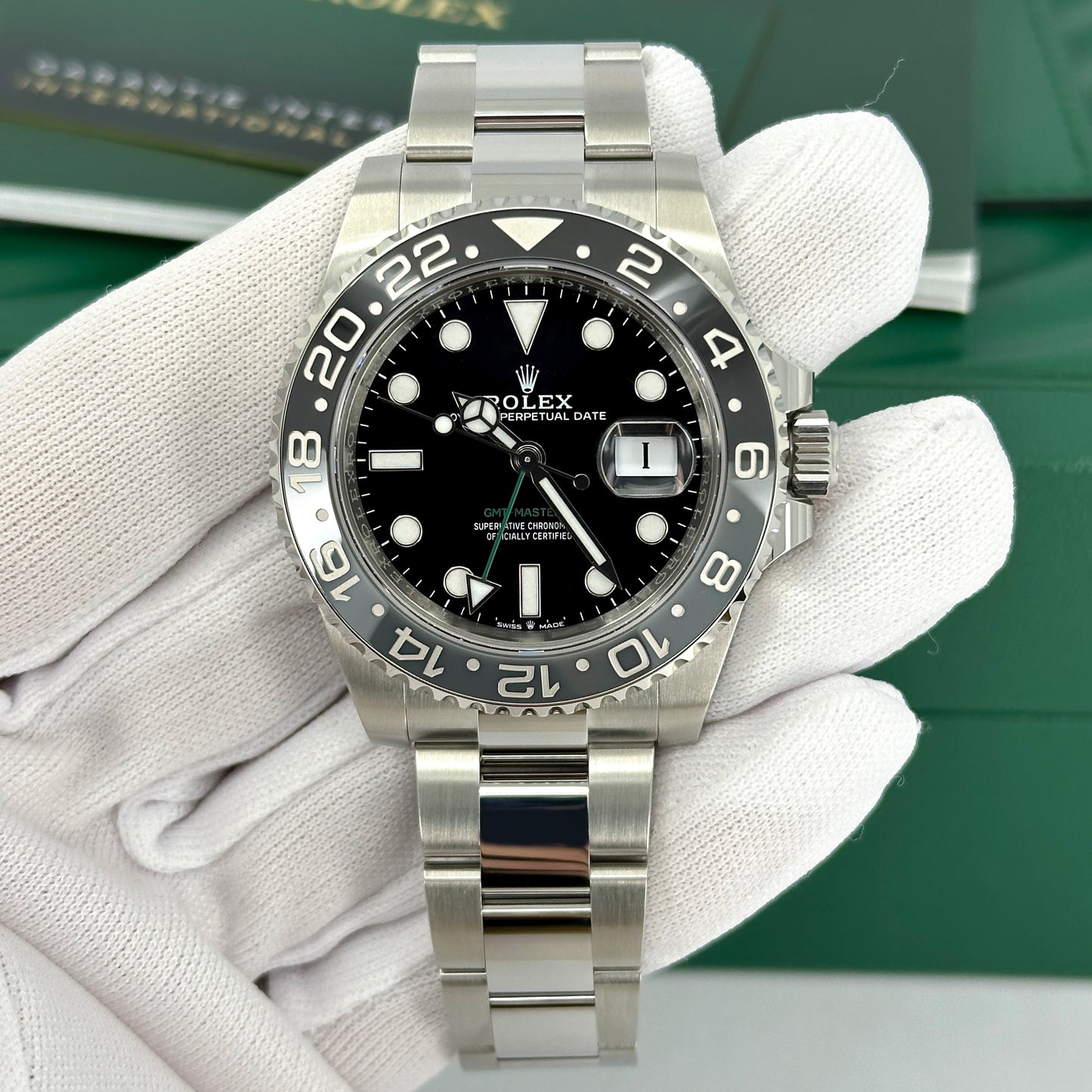 Unworn Rolex GMT-Master II,  Bruce Wayne, Black, Oyster, Ref# 126710grnr-0004