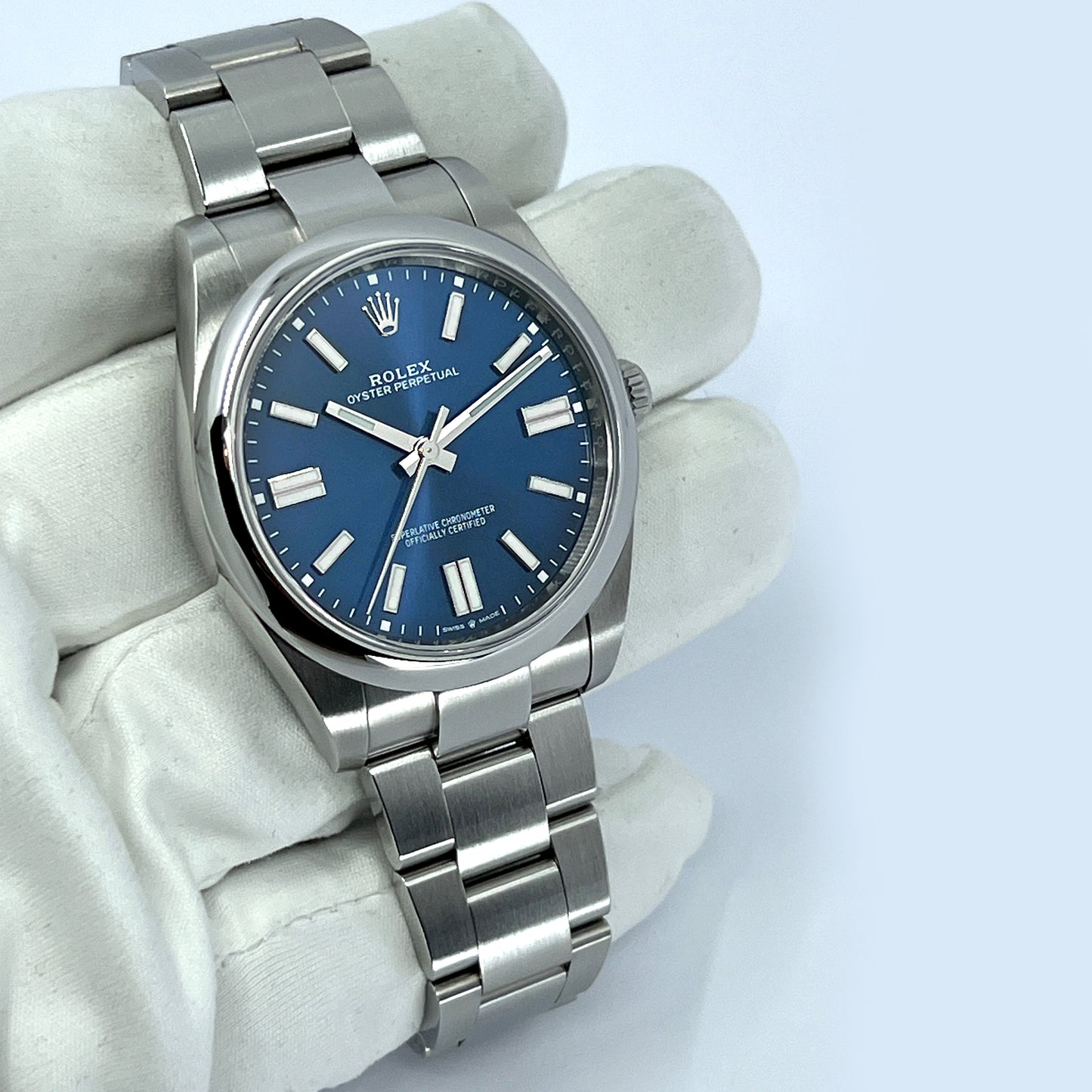 Rolex Oyster Perpetual 41mm, Blue Dial, Ref# 124300-0003