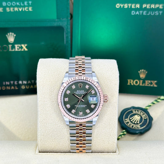 Rolex Lady-Datejust 28, Oystersteel and 18k Everose Gold, Ref# 279171-0007