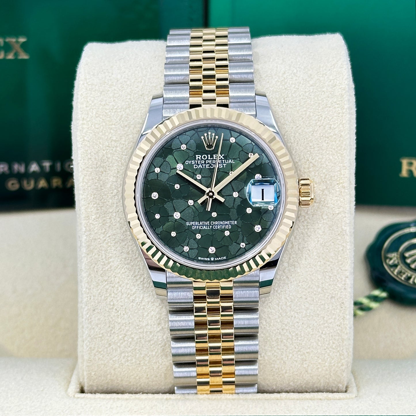 Rolex Datejust 31mm, Oystersteel and 18k Yellow Gold and Diamonds, Ref# 278273-0032