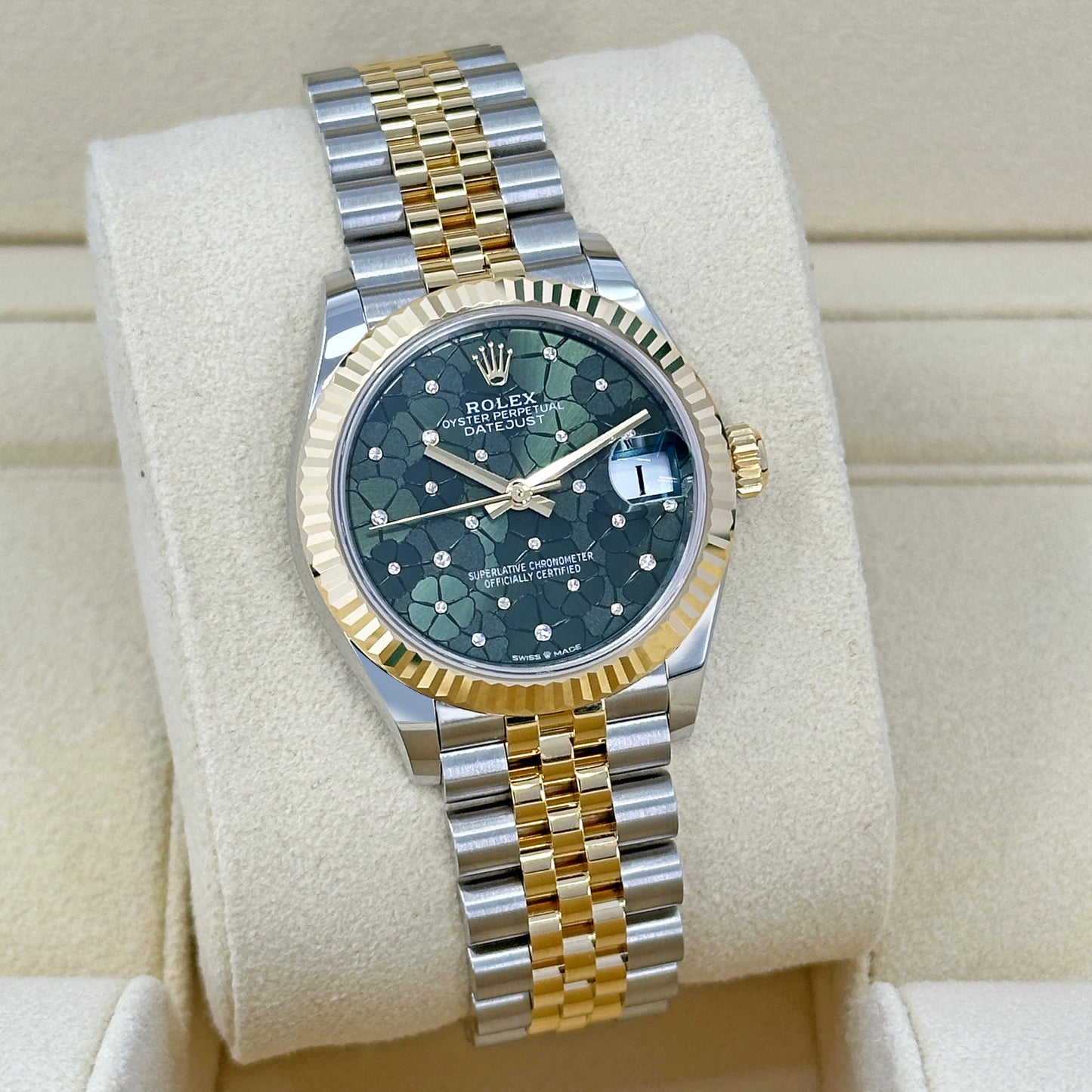 Rolex Datejust 31mm, Oystersteel and 18k Yellow Gold and Diamonds, Ref# 278273-0032