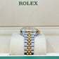 Rolex Lady Datejust 28, Oystersteel and 18k Yellow Gold, 28 mm, Champagne, Fluted, Jubilee, Ref# 279173-0001