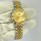 Rolex Lady Datejust 28, Oystersteel and 18k Yellow Gold, 28 mm, Champagne, Fluted, Jubilee, Ref# 279173-0001