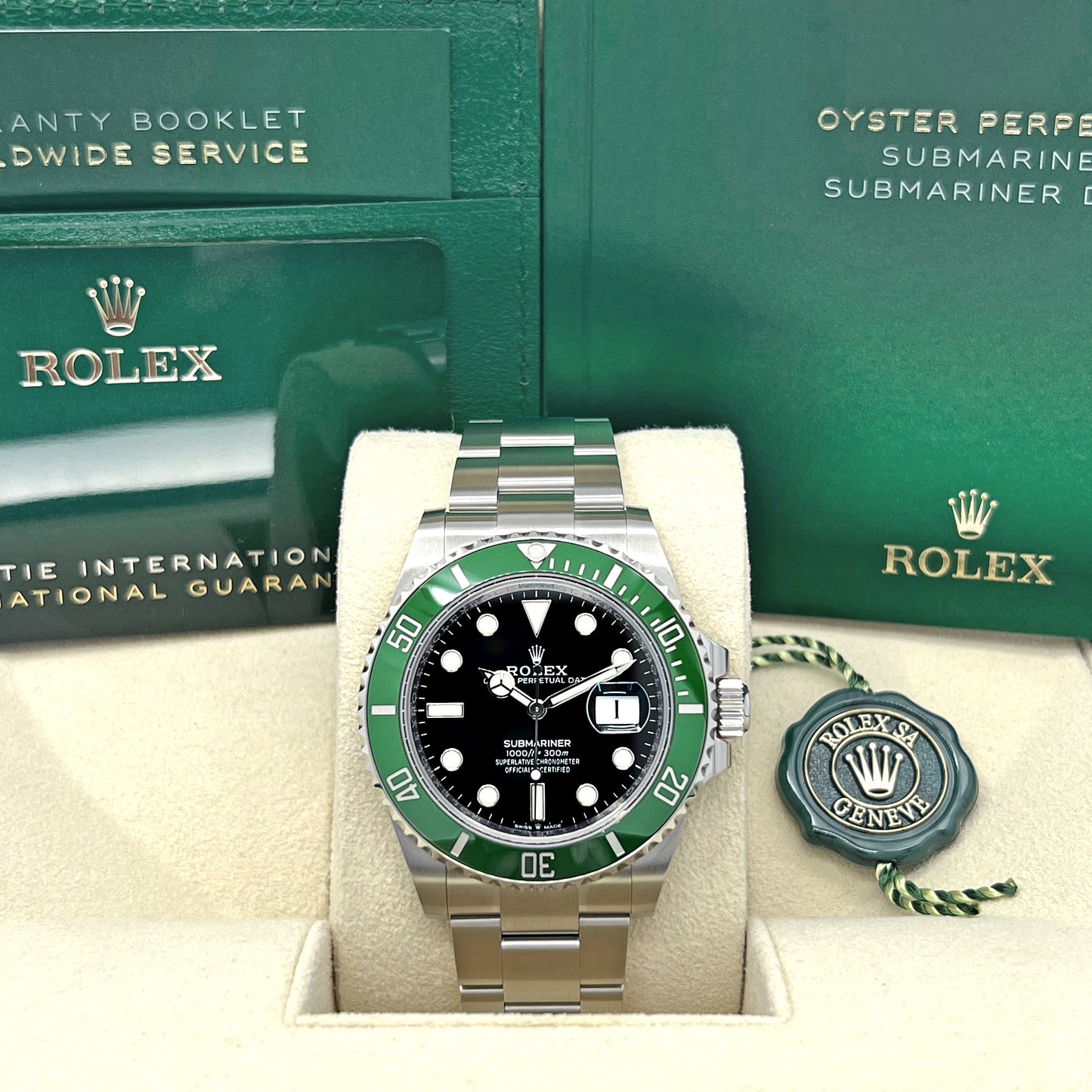 Golden Rolex Submariner Full Gold Green Dial Automatic Watch