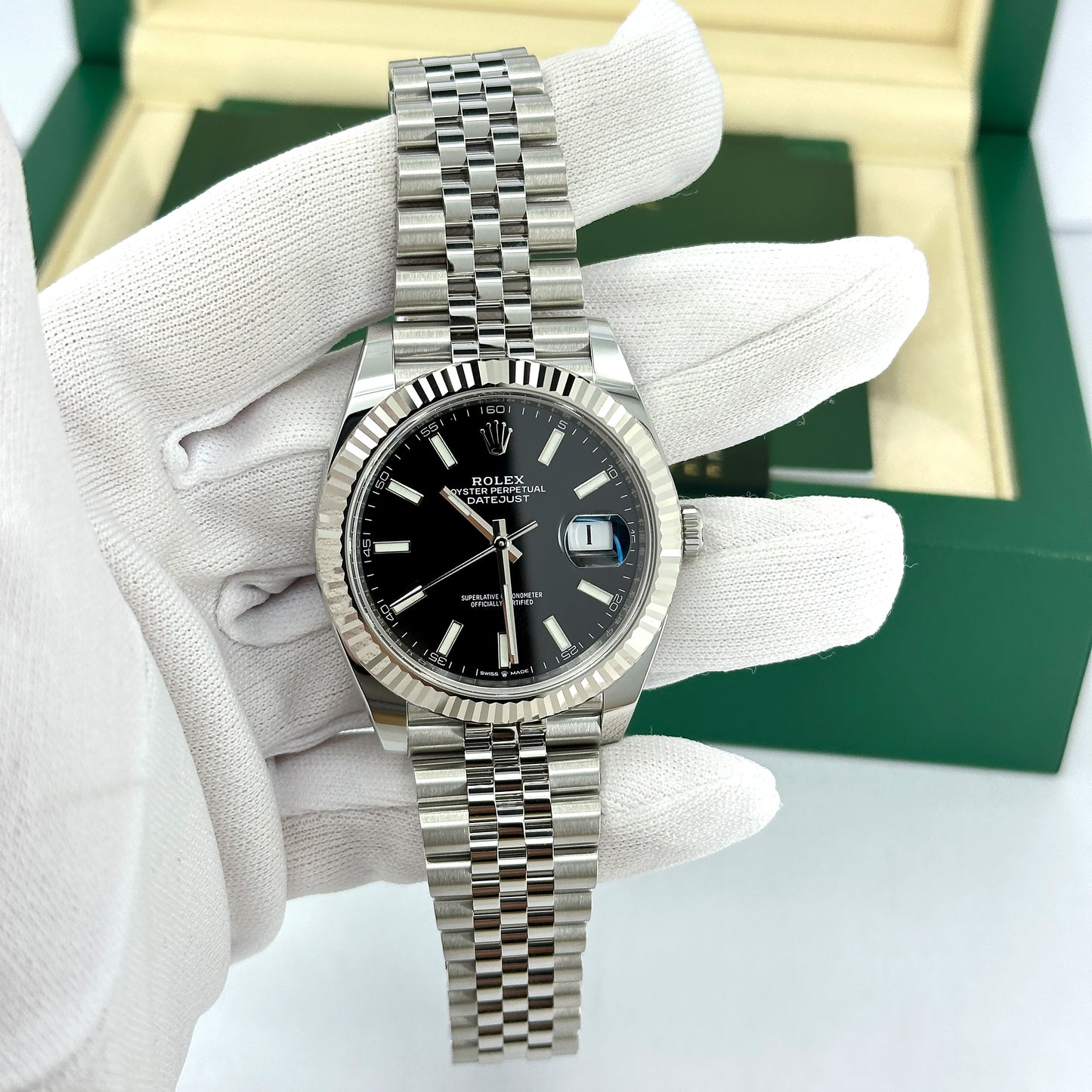 Rolex Datejust 41 Oystersteel and white gold Ref# 126334-0018