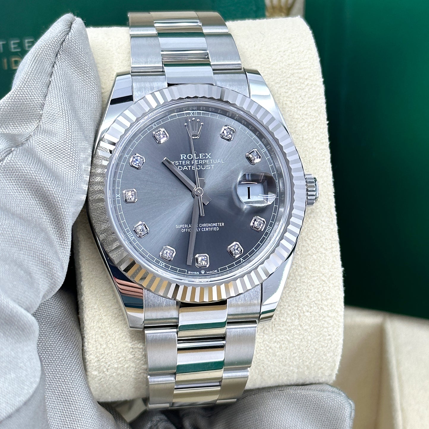 Rolex Datejust 41, Stainless Steel and 18k White Gold, 41mm, Ref# 126334-0005