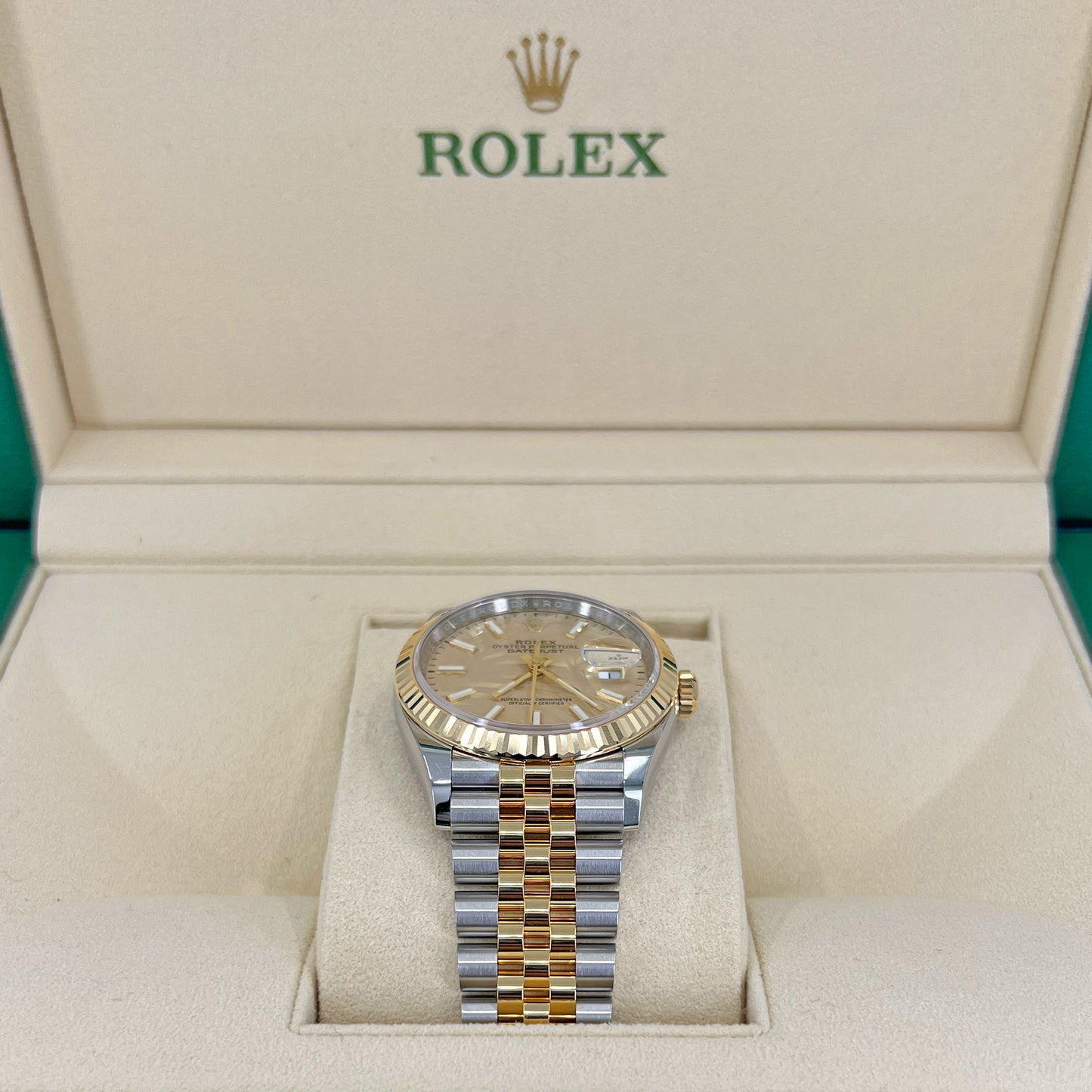 Rolex Datejust 36, 18k Yellow Gold and Stainless Steel, 36mm, Ref# 126233-0037