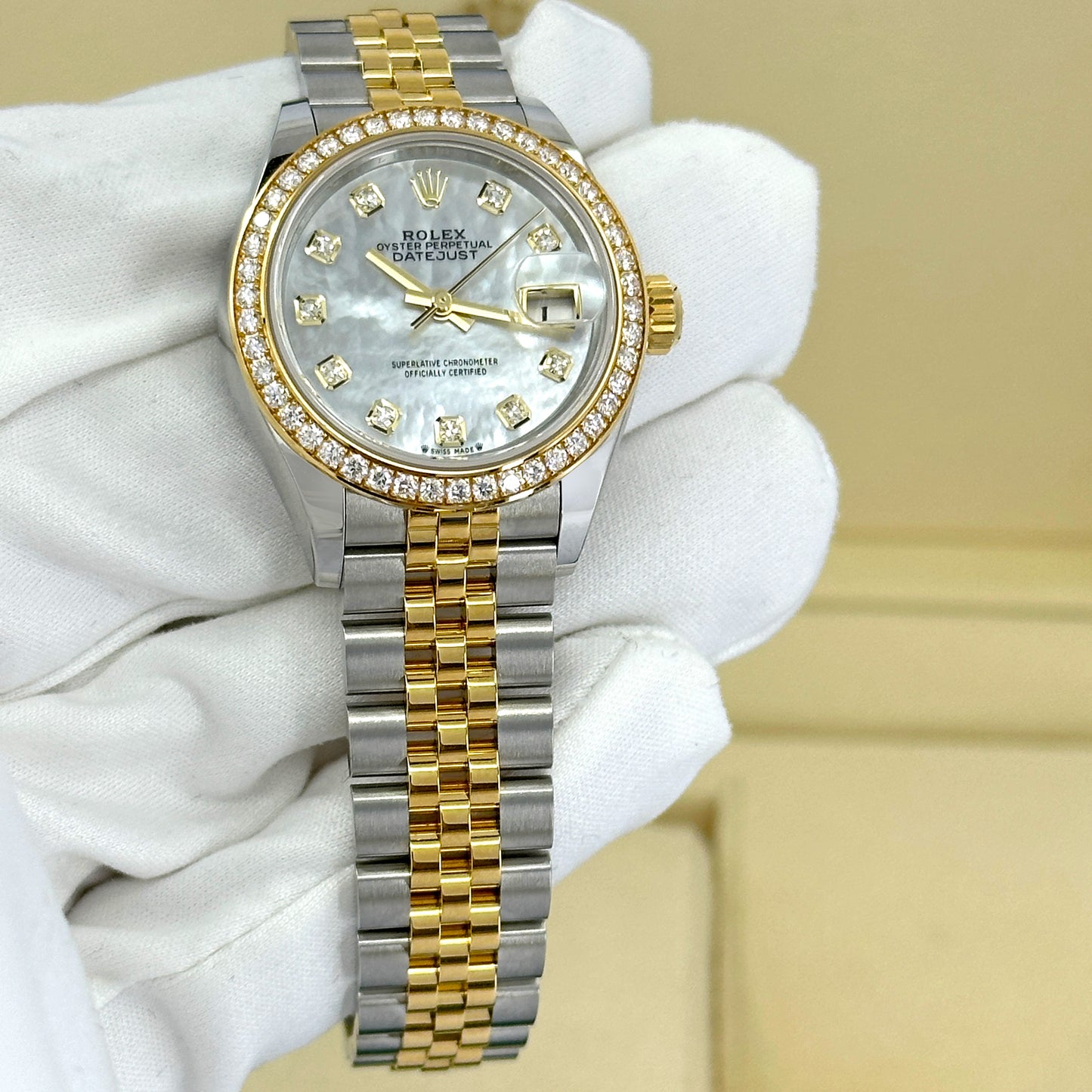 Rolex Lady-Datejust 28, Oystersteel and 18k Yellow Gold, Ref# 279383RBR-0019