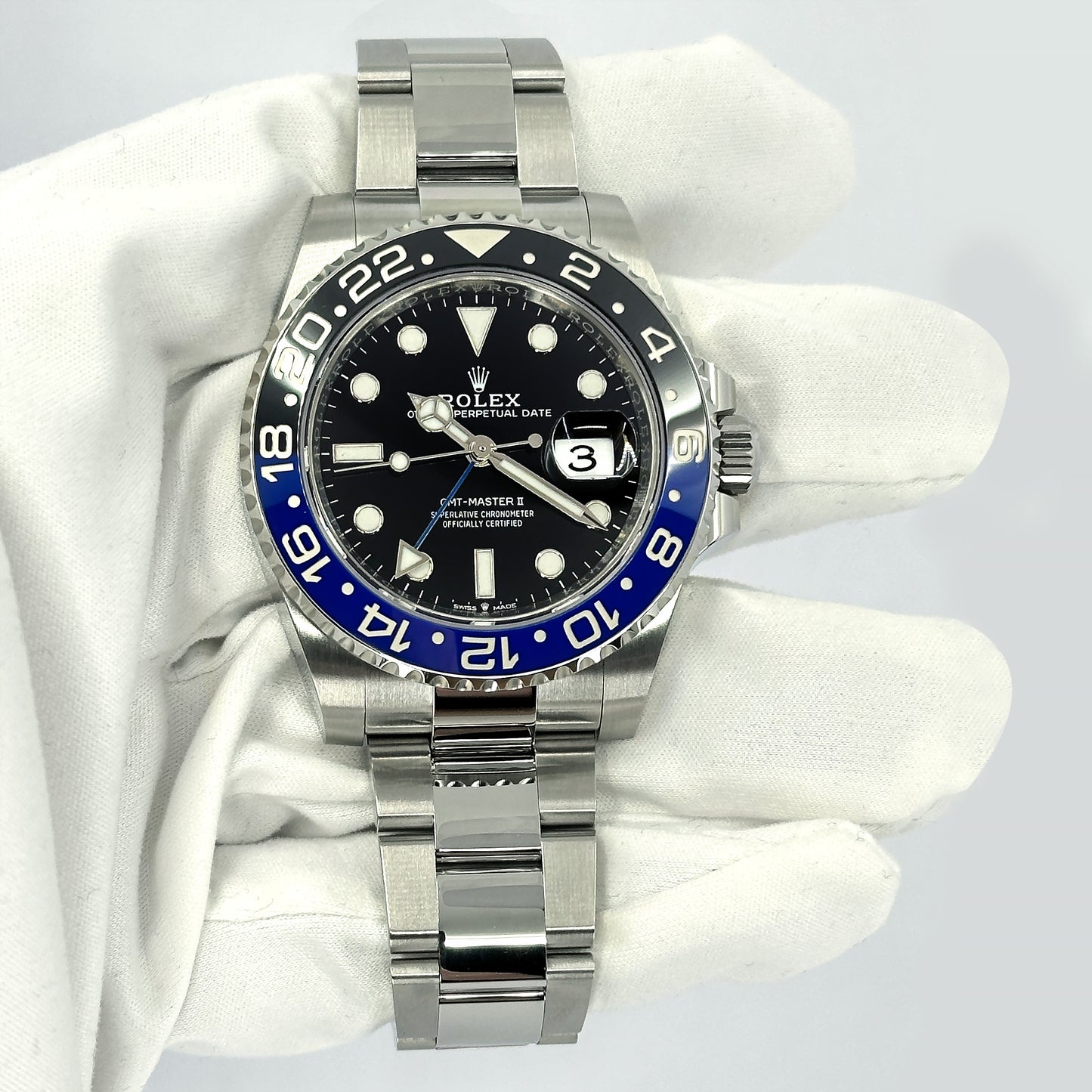 Rolex GMT-Master II, BATMAN, Stainless steel, 40mm, Ref# 126710blnr