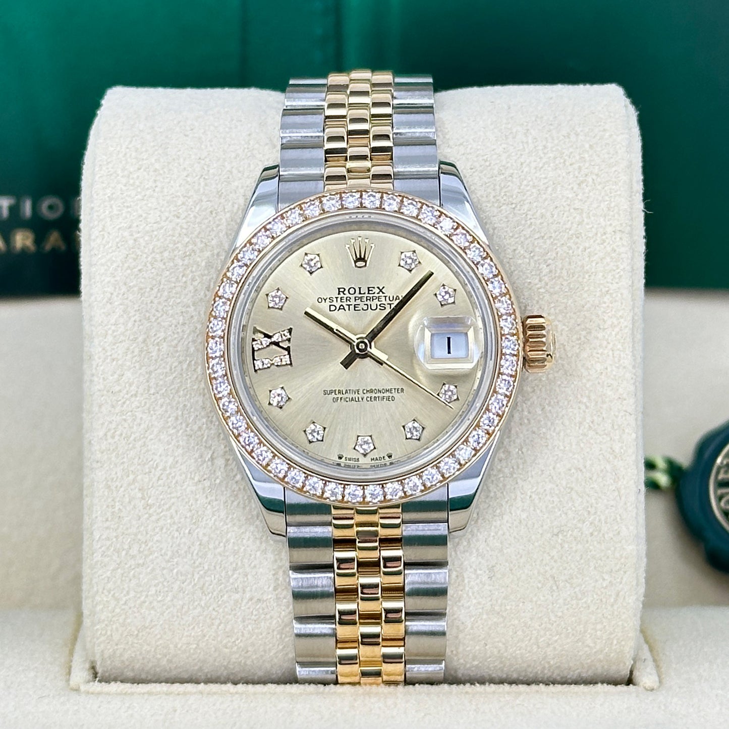 Rolex Lady-Datejust 28, Oystersteel and 18k Yellow Gold, Ref# 279383RBR-0021