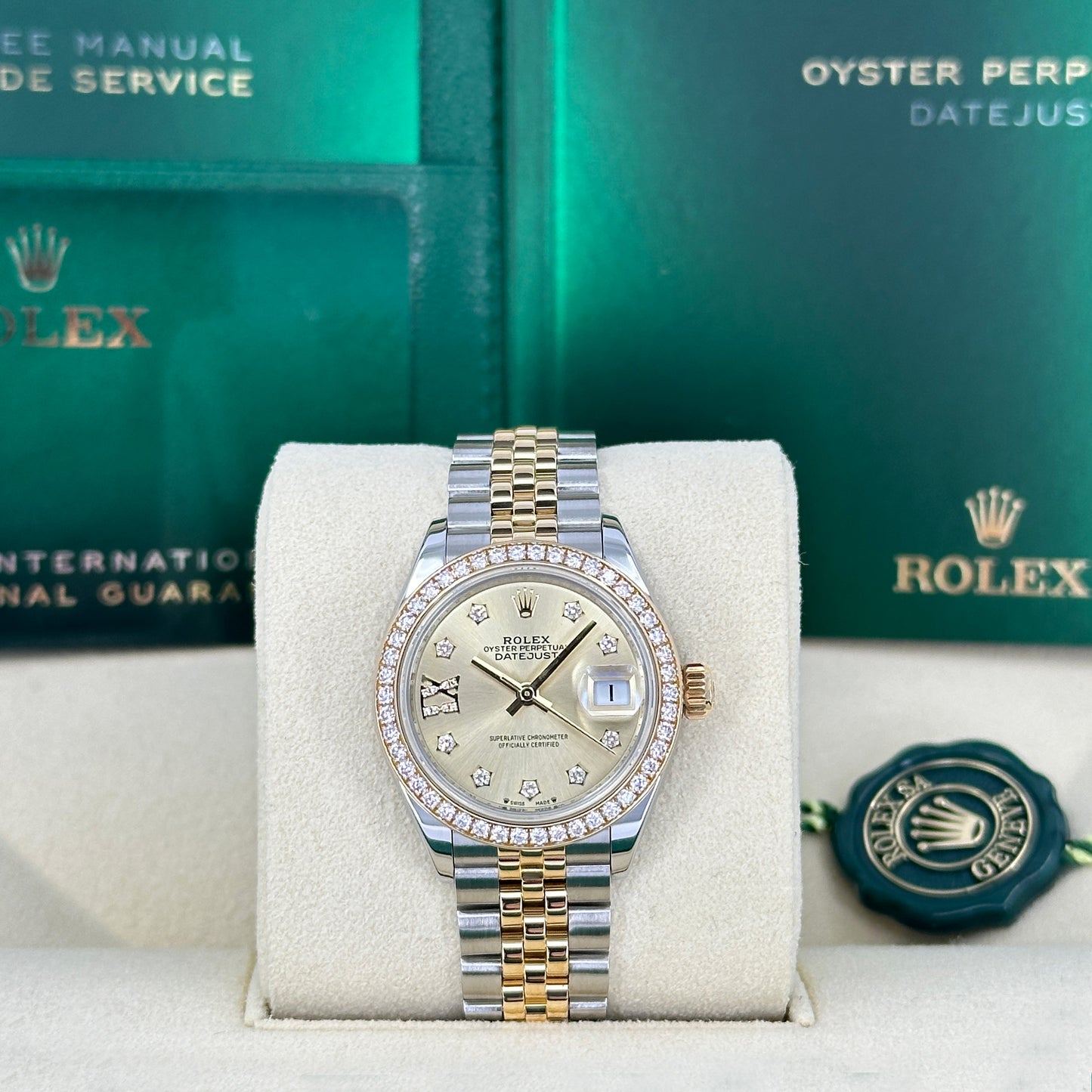 Rolex Lady-Datejust 28, Oystersteel and 18k Yellow Gold, Ref# 279383RBR-0021