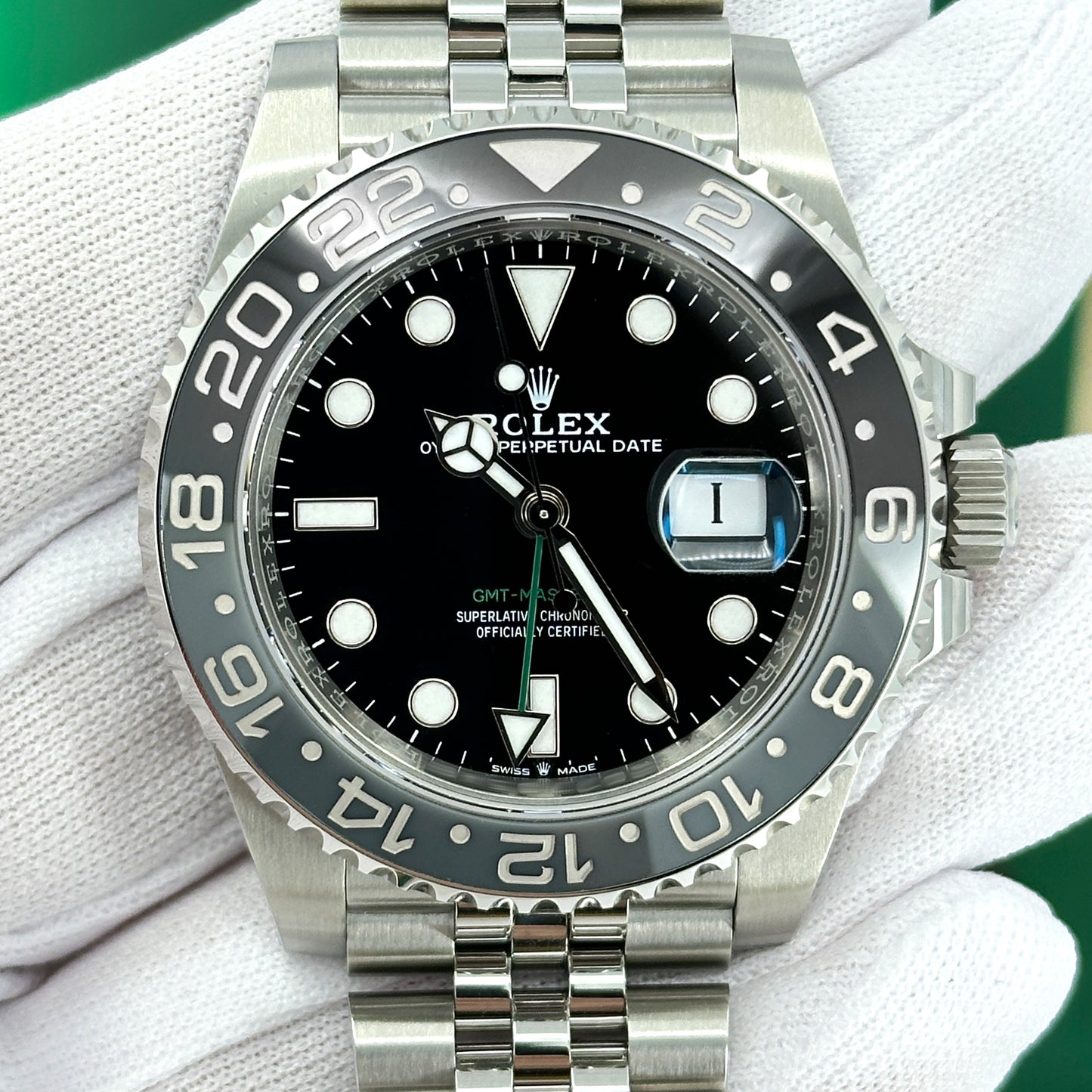 Unworn Rolex GMT-Master II Bruce Wayne, Jubilee, Ref# 126710grnr-0003