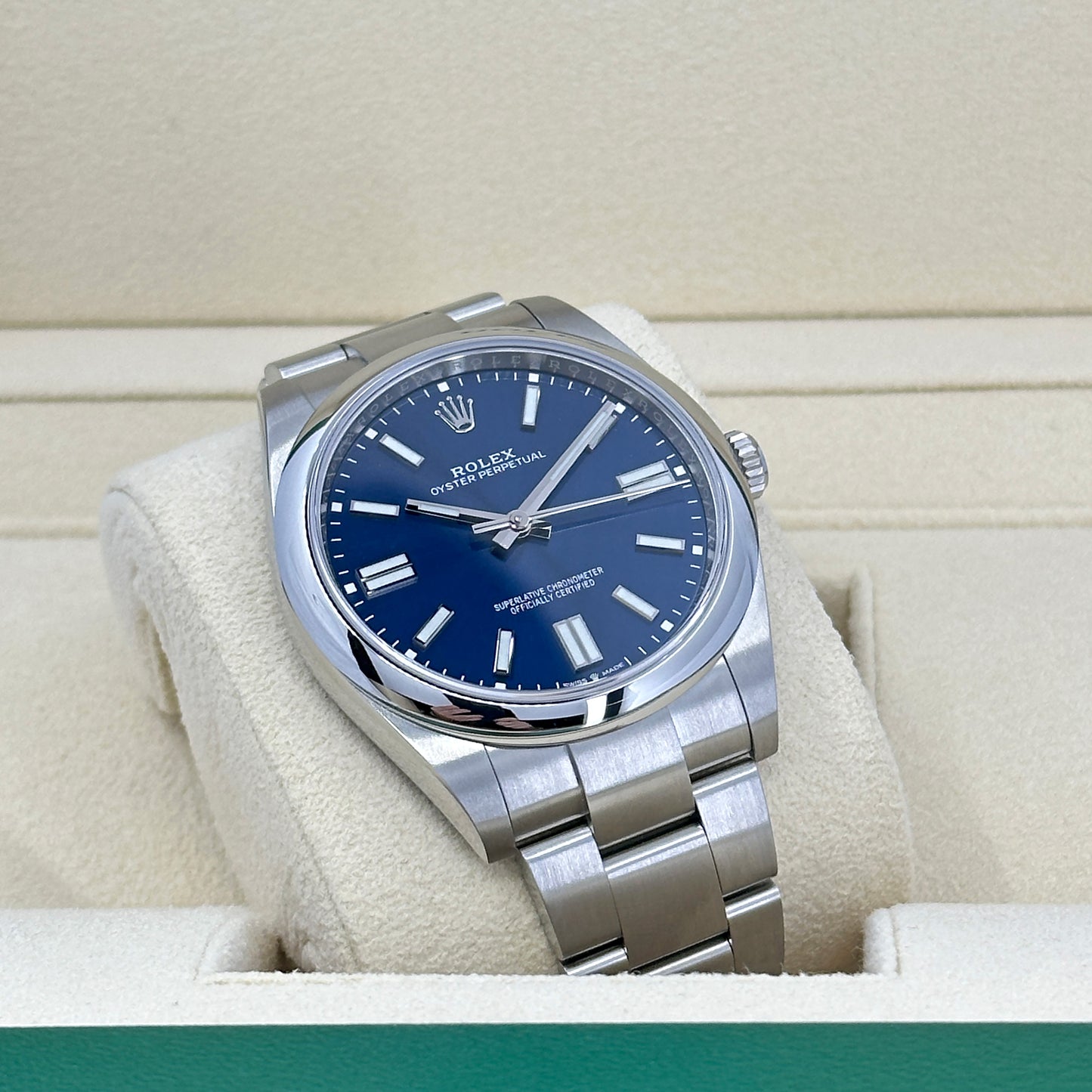 Rolex Oyster Perpetual 41mm, Blue Dial, Ref# 124300-0003