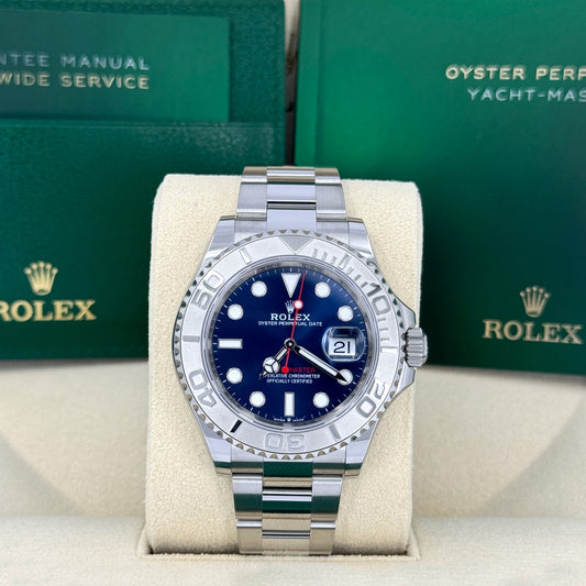 Pre-owned 2021 Rolex Yacht-Master 40 Mint Blue Dial Oyster 126622-0002