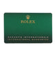 Rolex watch warranty card