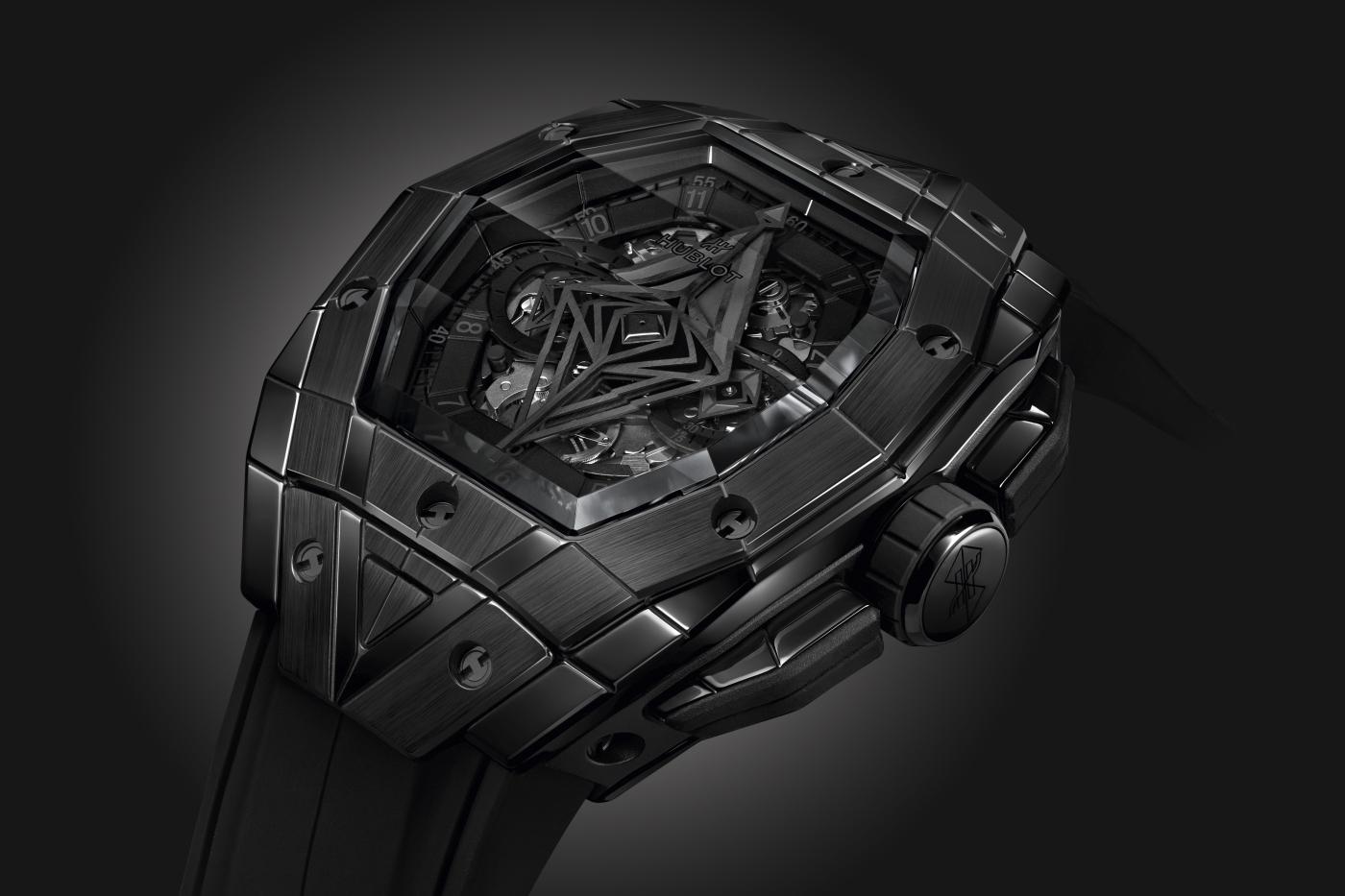 Hublot, Spirit of Big Bang Sang Bleu All Black, Ceramic, 42mm, Limited Edition, Ref# 648.CX.0114.RX.MXM23, Right