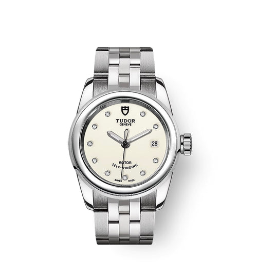 Tudor Glamour Date, Stainless Steel and Diamond-set, 26mm, Ref# M51000-0028