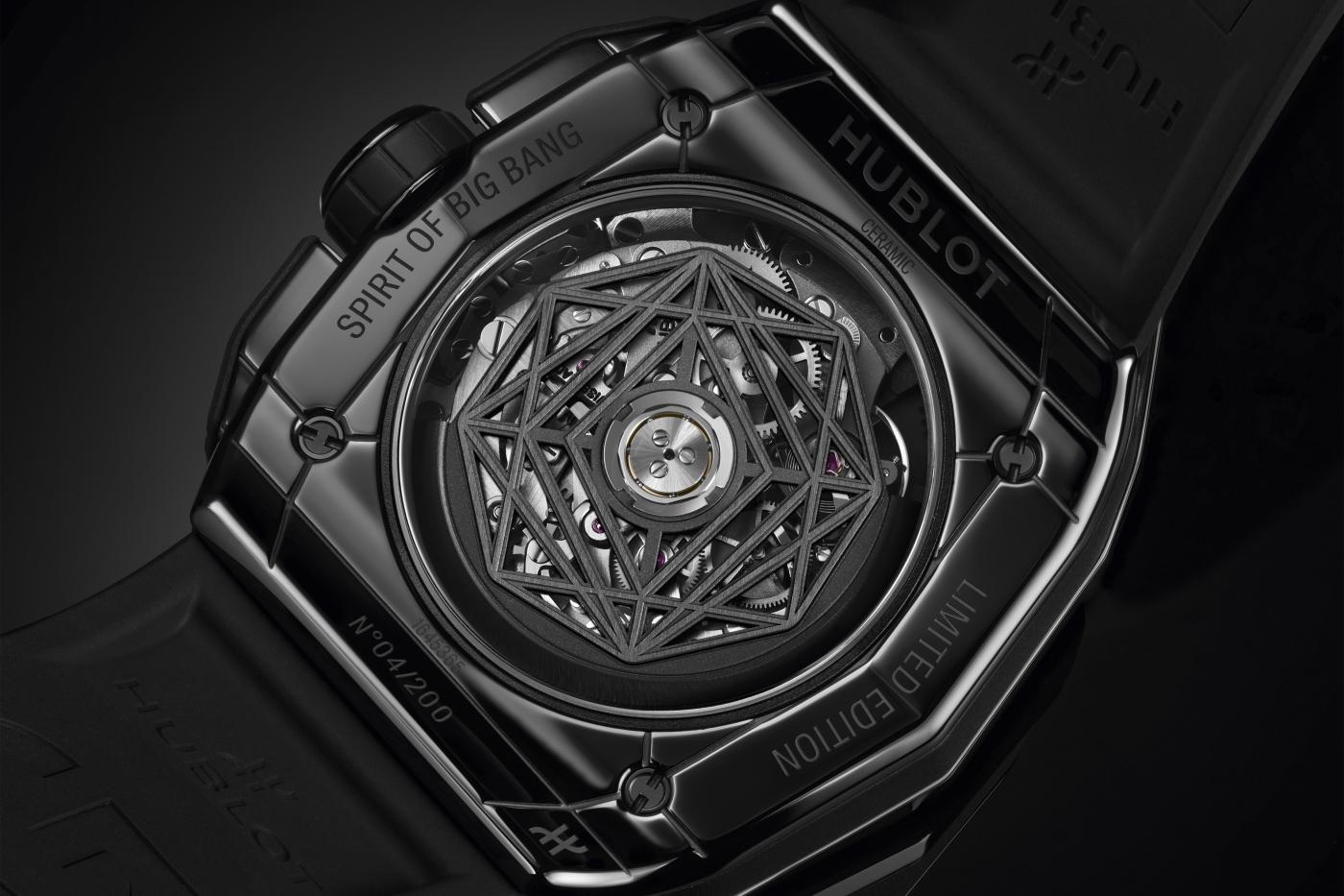 Hublot, Spirit of Big Bang Sang Bleu All Black, Ceramic, 42mm, Limited Edition, Ref# 648.CX.0114.RX.MXM23, Back