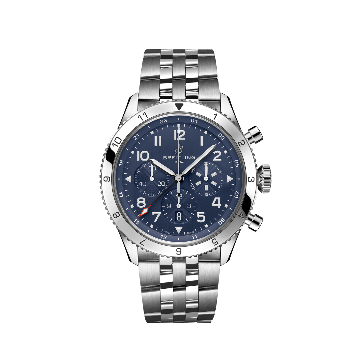 Breitling Classic AVI B04 Chronograph GMT 46 Tribute to Vought F4U Corsair, Stainless Steel, Ref# AB04451A1C1A1, Unworn 2024