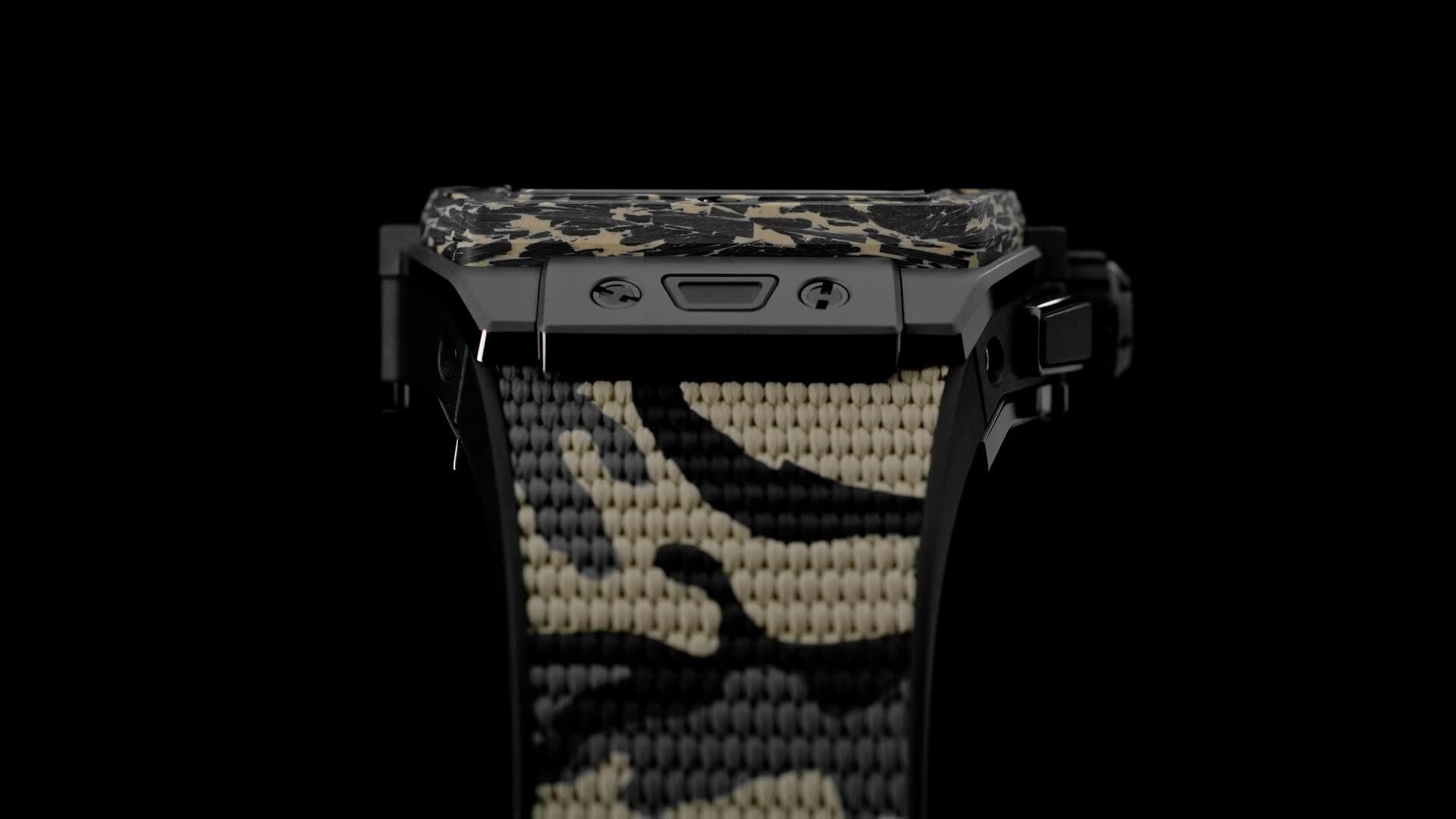 Hublot, Spirit of Big Bang Ceramic Carbon Beige Camo, Limited Edition, 42mm, Ref# 642 .CI.0191.RX.ECU23, Strap