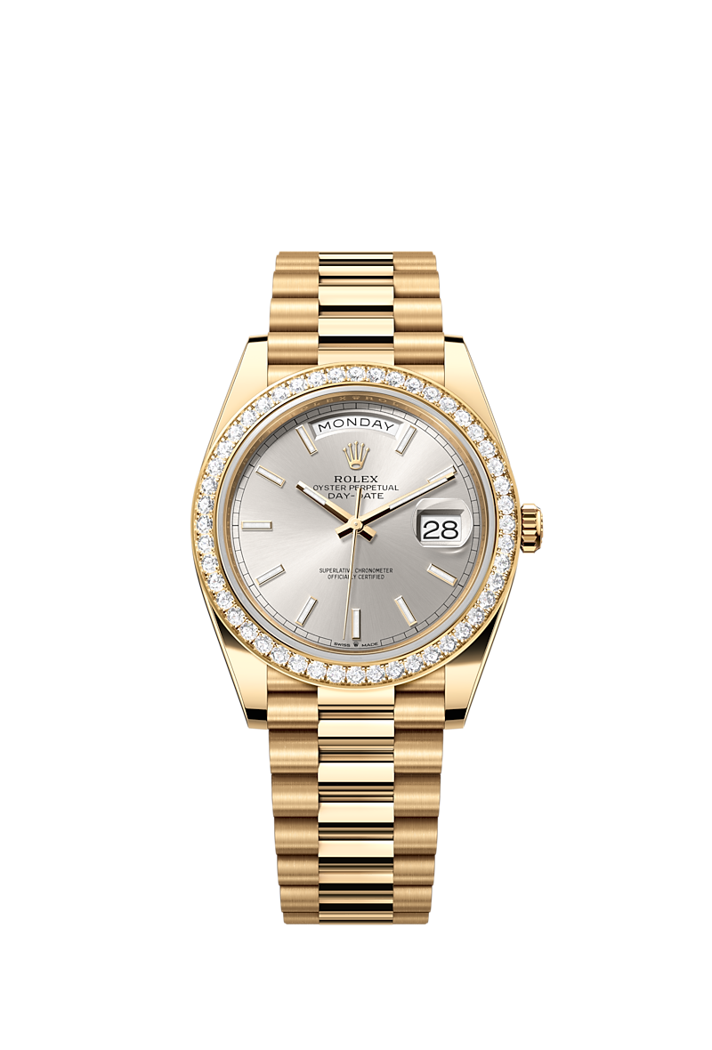 Rolex Day-Date 40, 18k Yellow Gold with Diamond-set, 40mm, Ref# 228348 ...