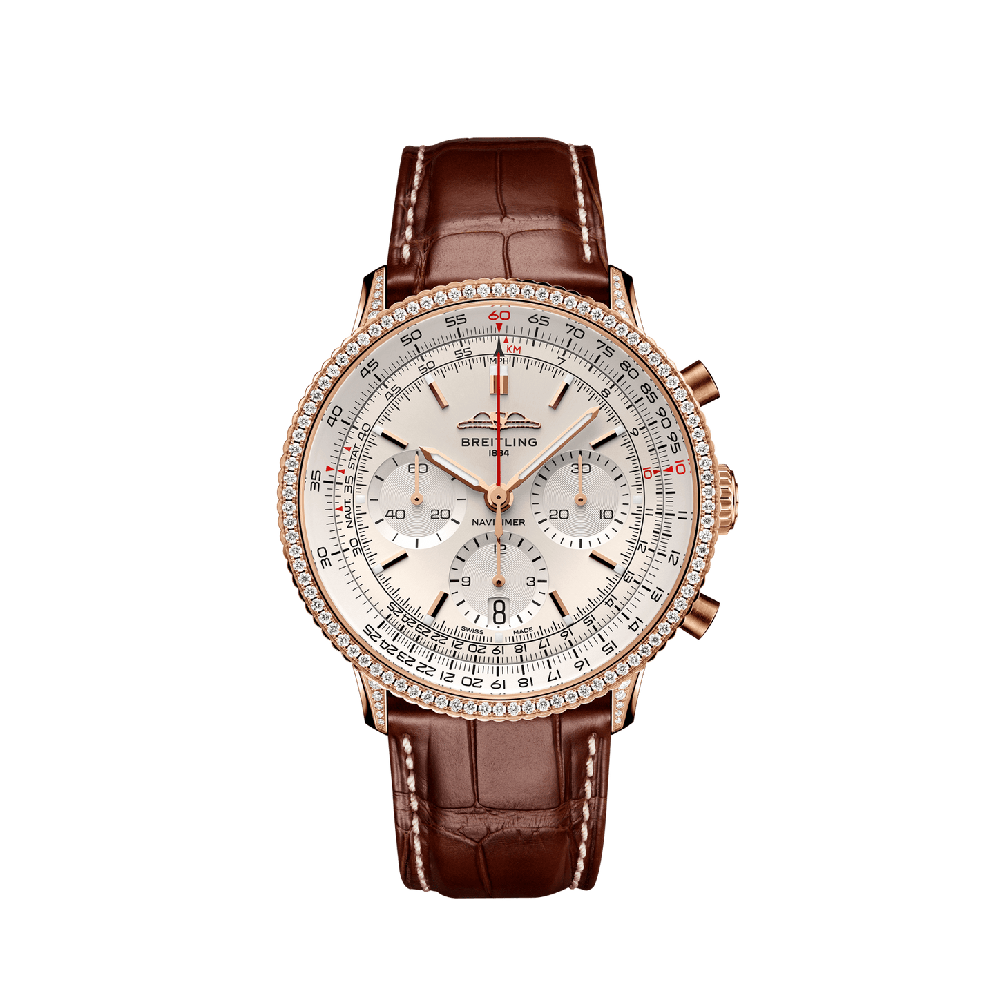 Breitling Navitimer B01 Chronograph 41, 18k Red Gold, Ref# RB0139631G1P1, Unworn 2024