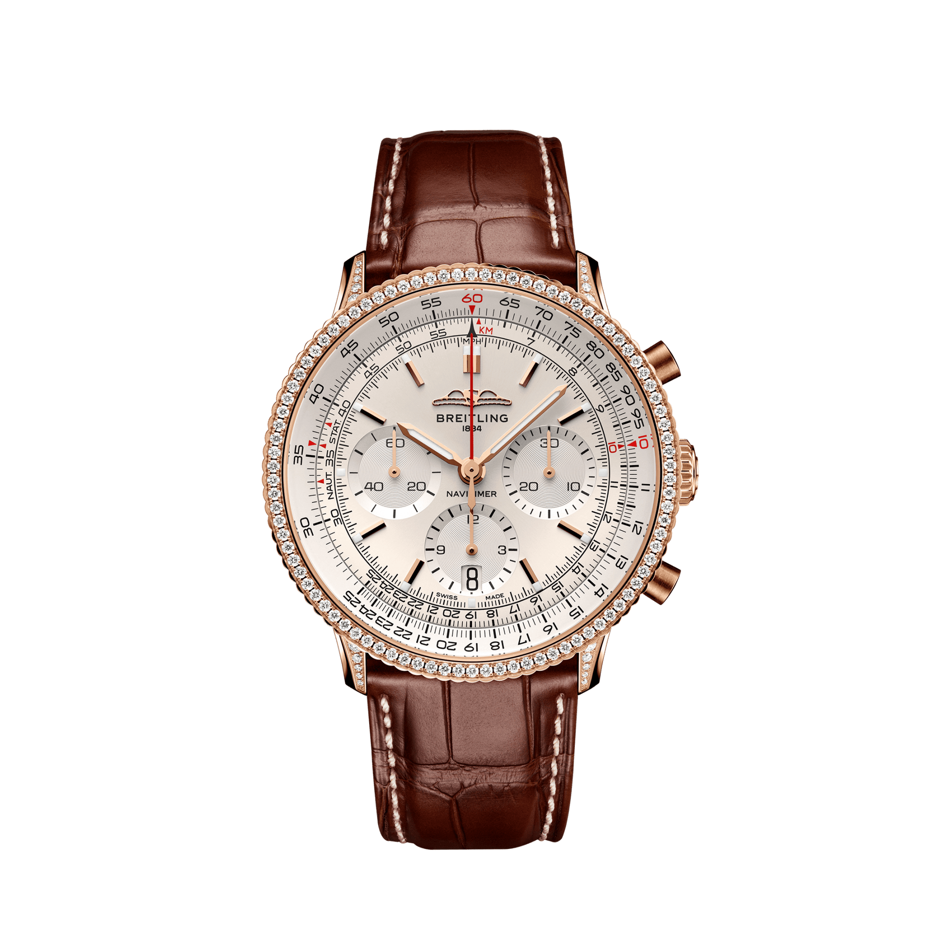 Breitling Navitimer B01 Chronograph 41, 18k Red Gold, Ref# RB0139631G1P1, Unworn 2024