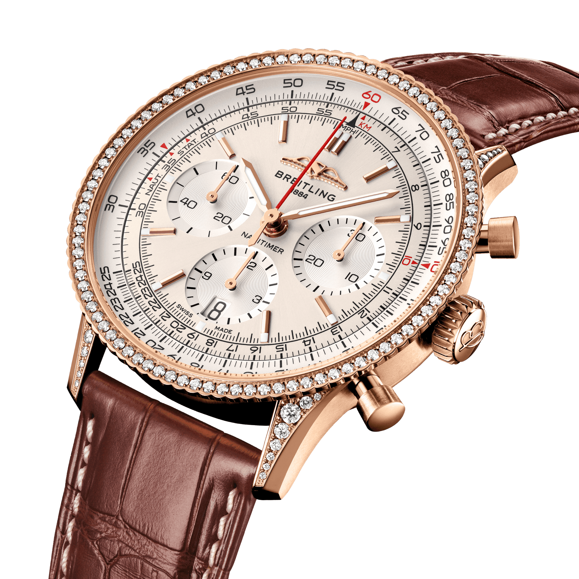 Breitling Navitimer B01 Chronograph 41, 18k Red Gold, Ref# RB0139631G1P1, Unworn 2024, Dial