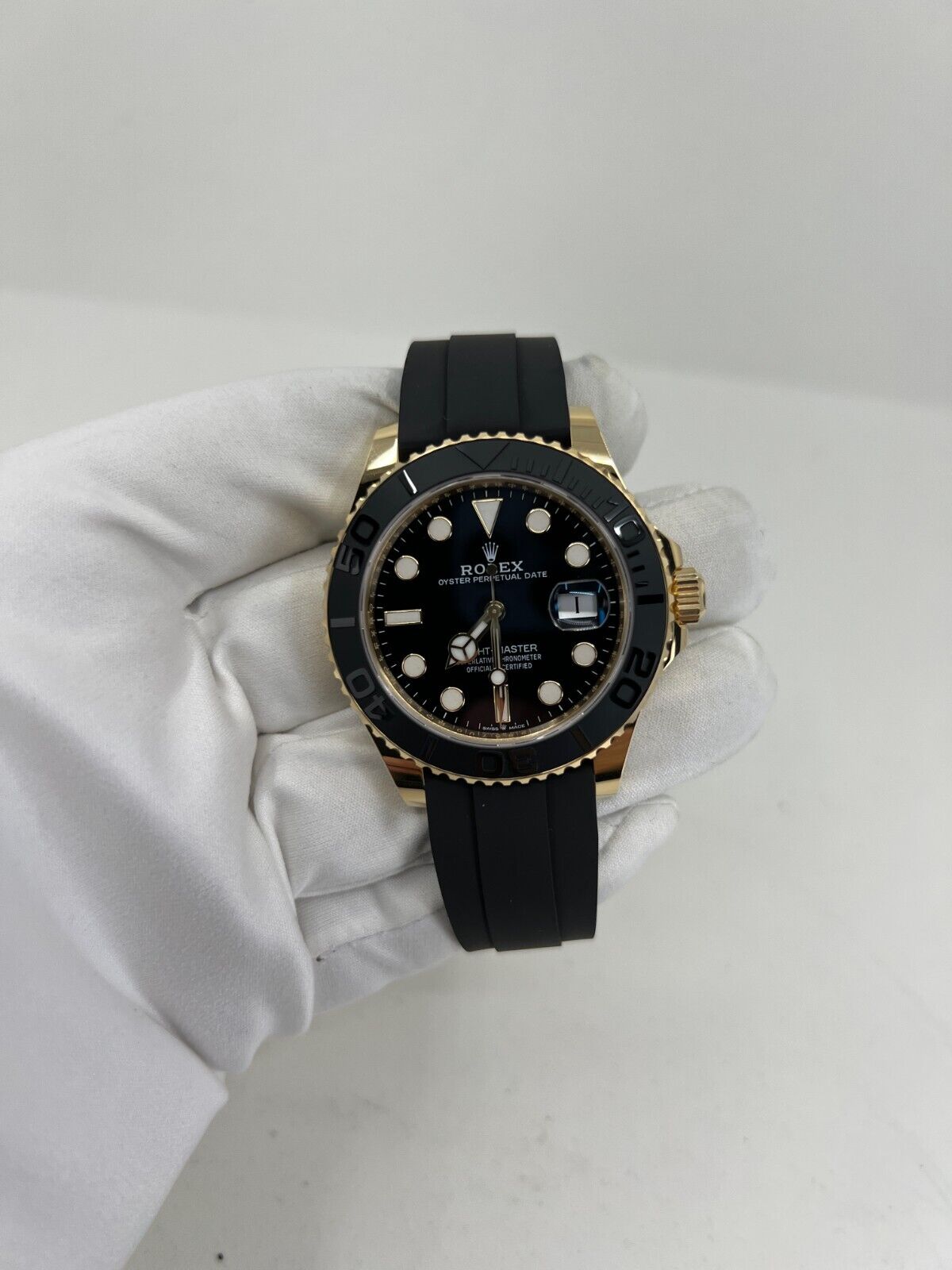 Rolex Yacht-Master 42mm, 18k Yellow Gold, Black Dial, Ref# 226658-0001, Main view