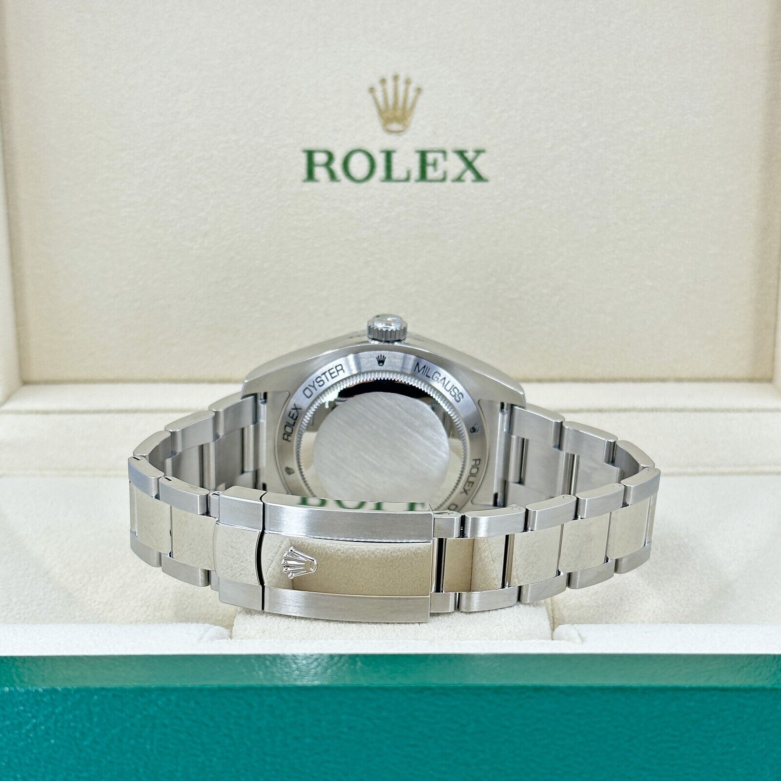 Rolex, Milgauss, Oystersteel, 40mm, Z-Blue Dial, Smooth, Oyster, Ref#  116400GV-0002